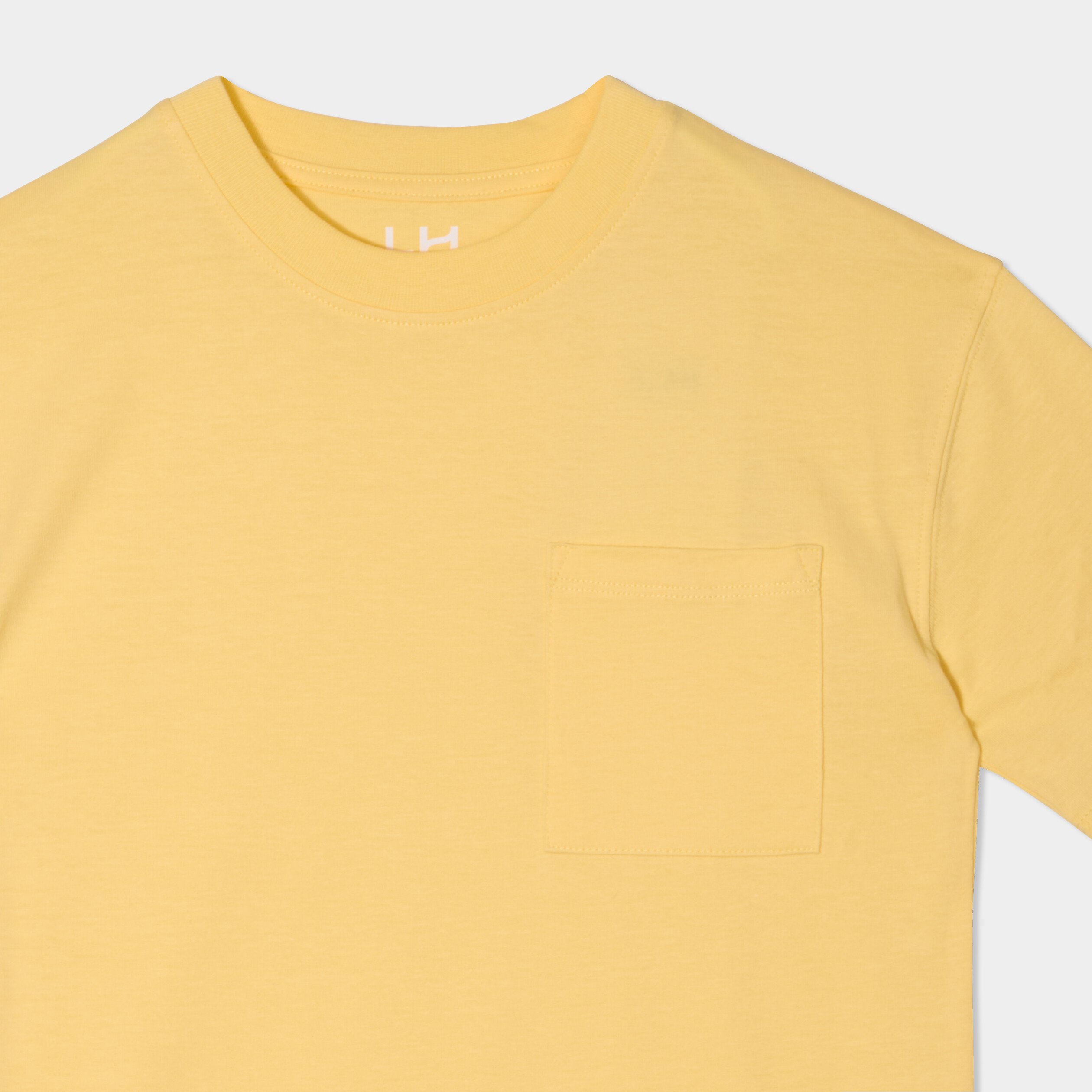 t shirt oversize 1 poche manches courtes jaune clair garcon T-shirt oversize 1 poche manches courtes jaune clair garçon