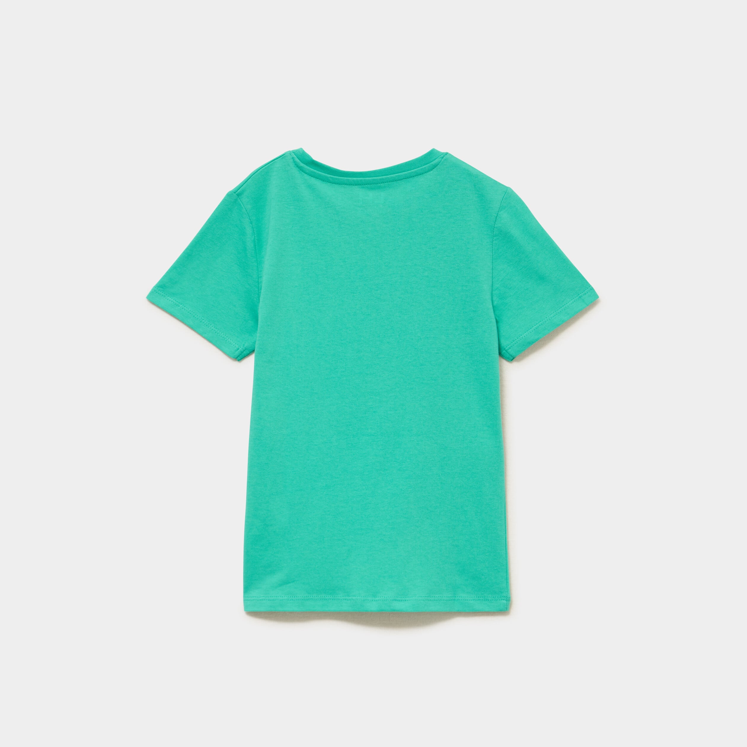 T-shirt manches courtes coton vert menthe gar&ccedil;on