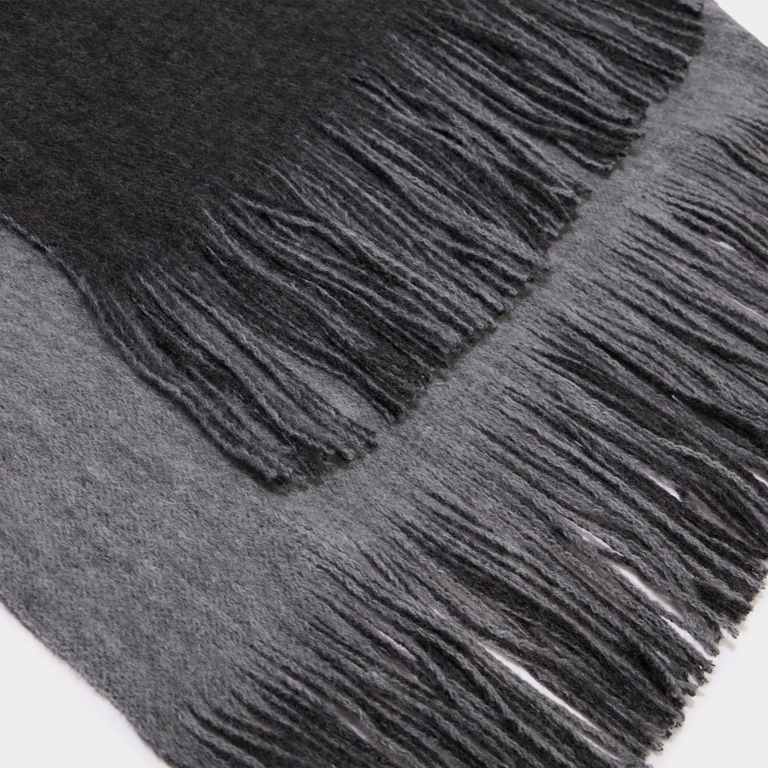 &Eacute;charpe &agrave; franges gris homme