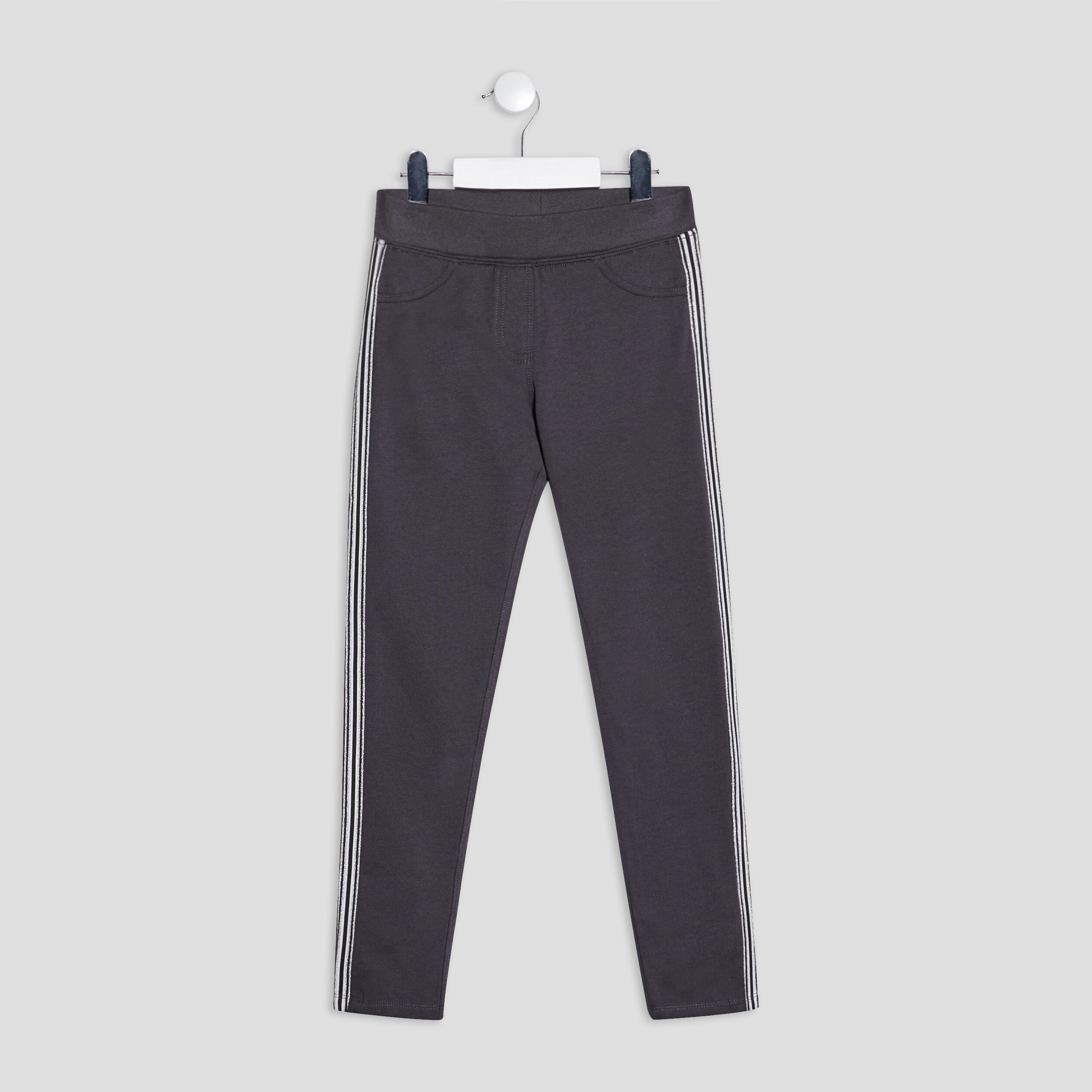 tregging avec bandes gris fonce fille Tregging avec bandes gris foncé fille