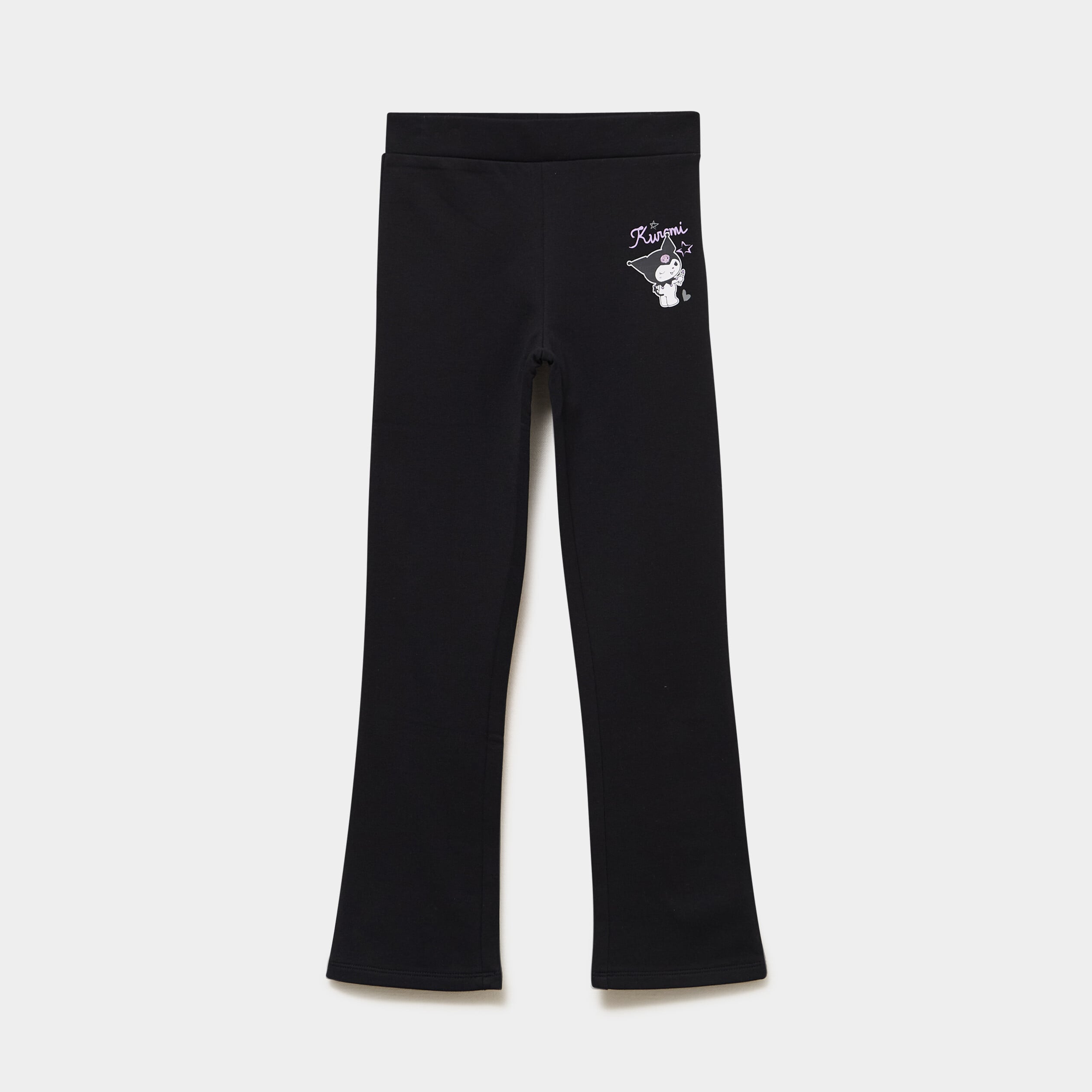 Legging stretch bootcut Kuromi noir fille
