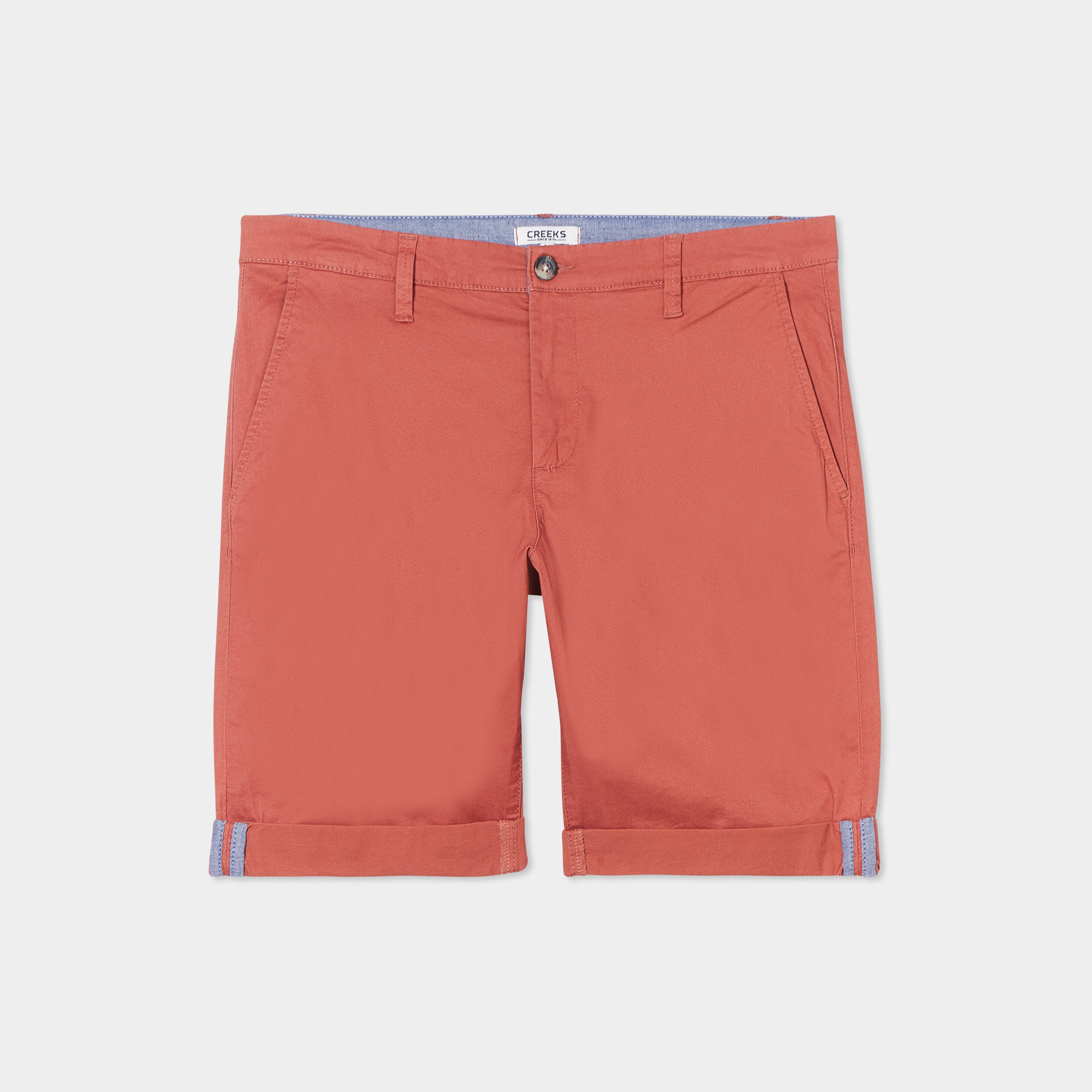short chino slim creeks rouge homme Short chino slim Creeks rouge homme