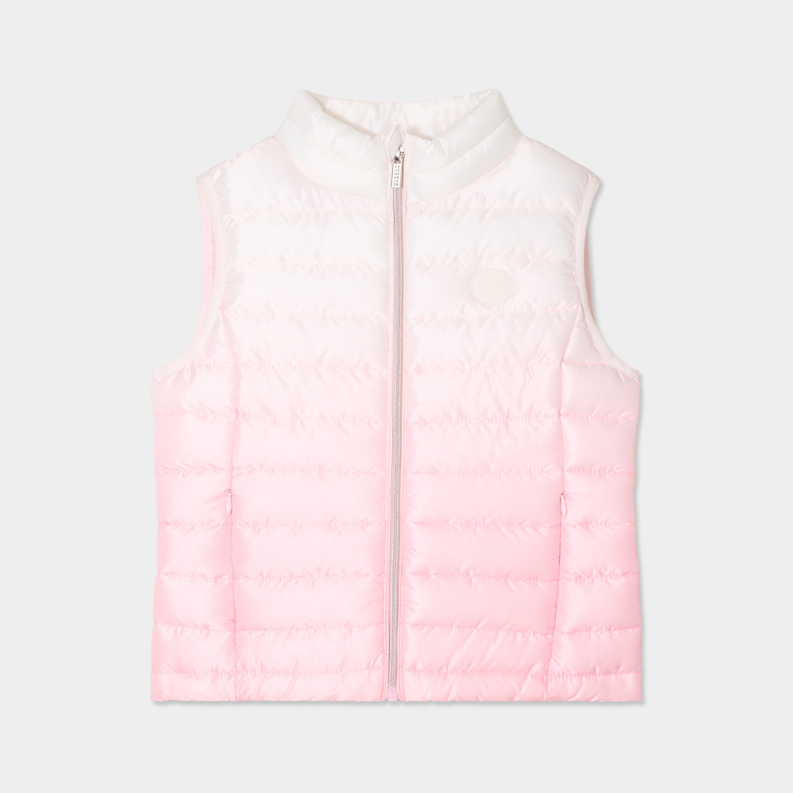 Doudoune légère sans manches rose pastel fille