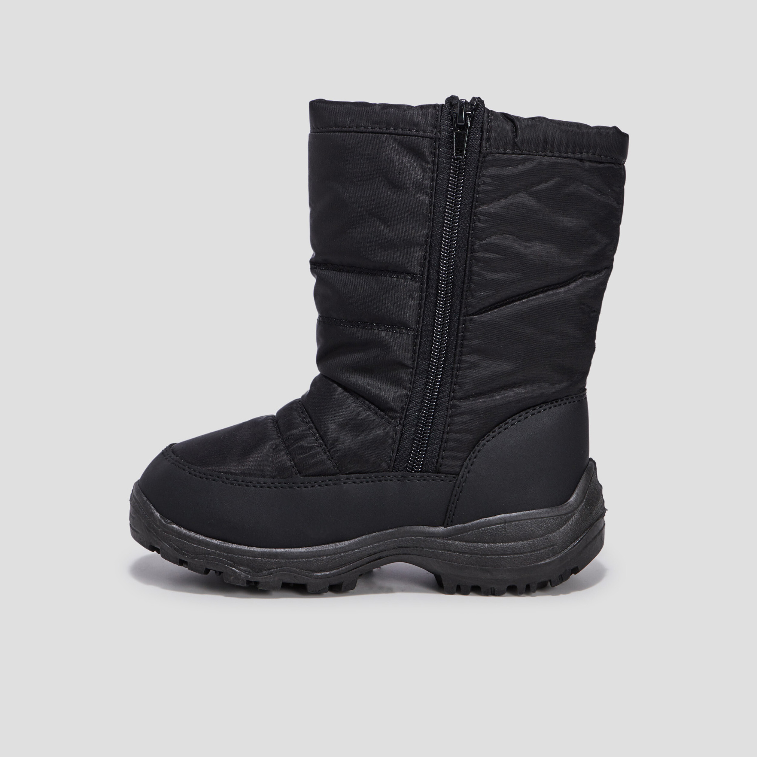 bottes de neige semelle crantee noir garcon Bottes de neige semelle crantée noir garçon