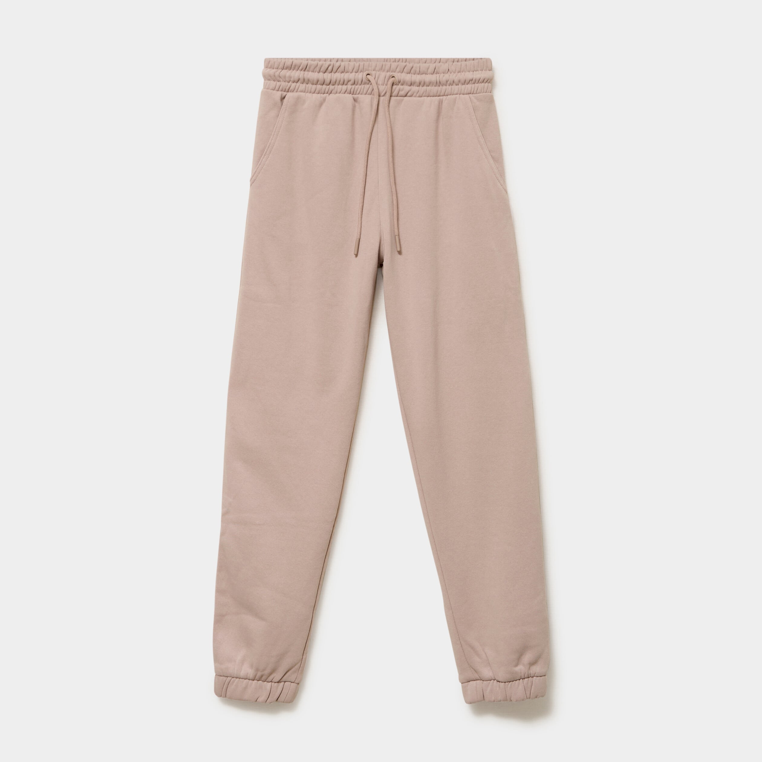 Pantalon de jogging molletonn&eacute; marron clair femme