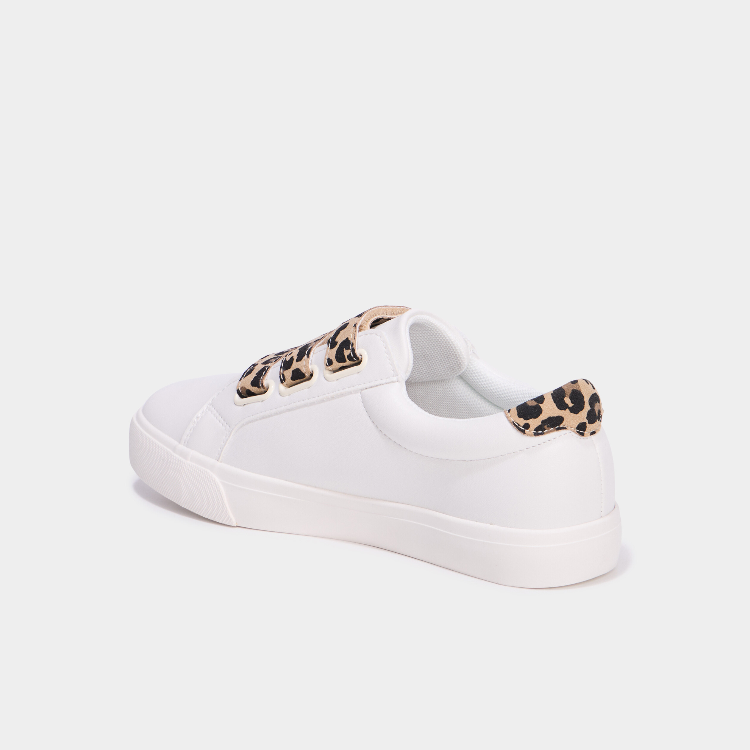 Baskets &agrave; scratchs blanc femme