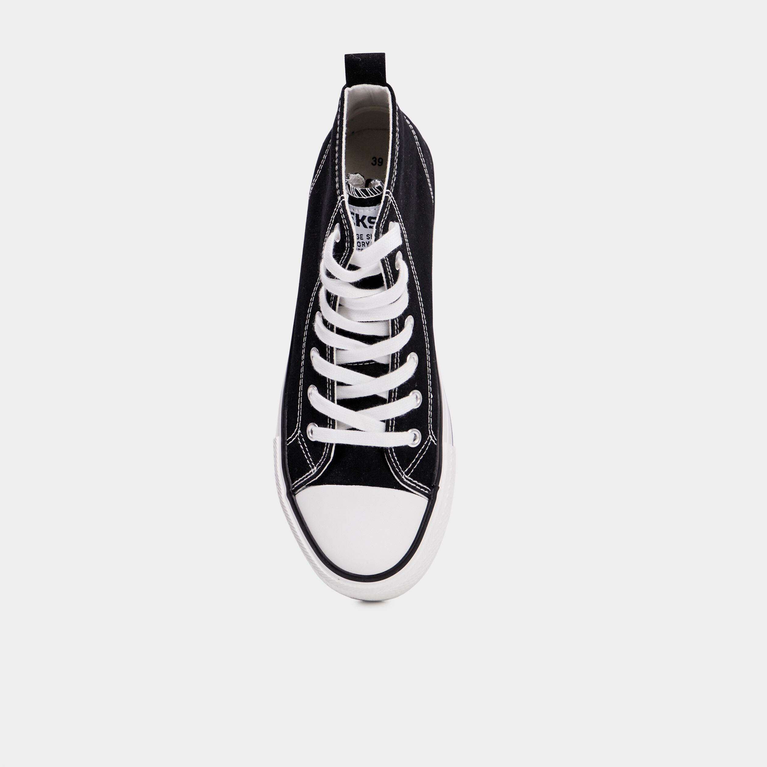 baskets montantes a lacets creeks noir femme Baskets montantes à lacets Creeks noir femme