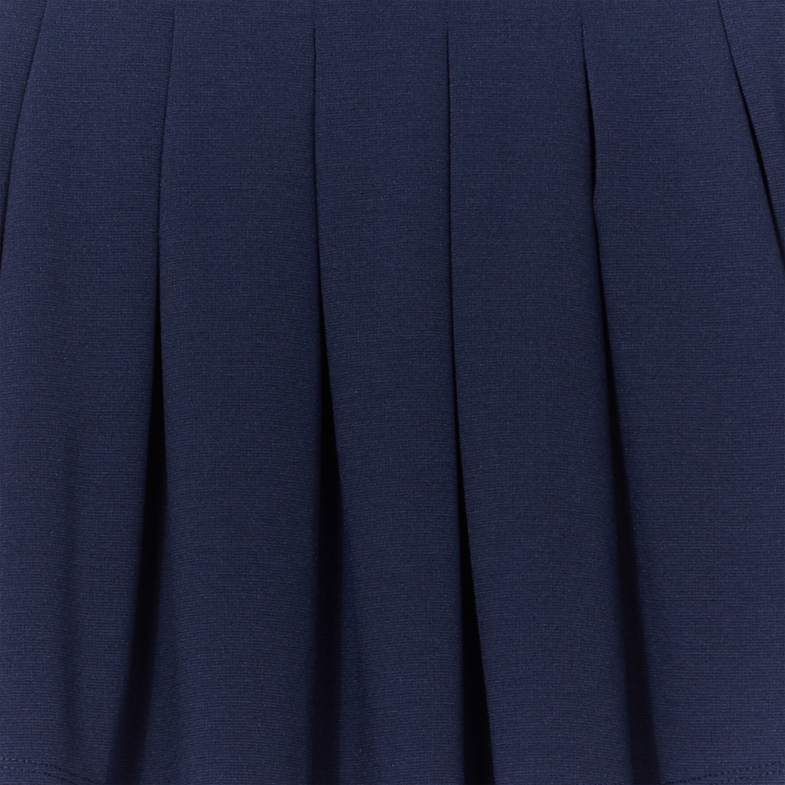 Jupe courte patineuse pliss&eacute;e bleu marine fille