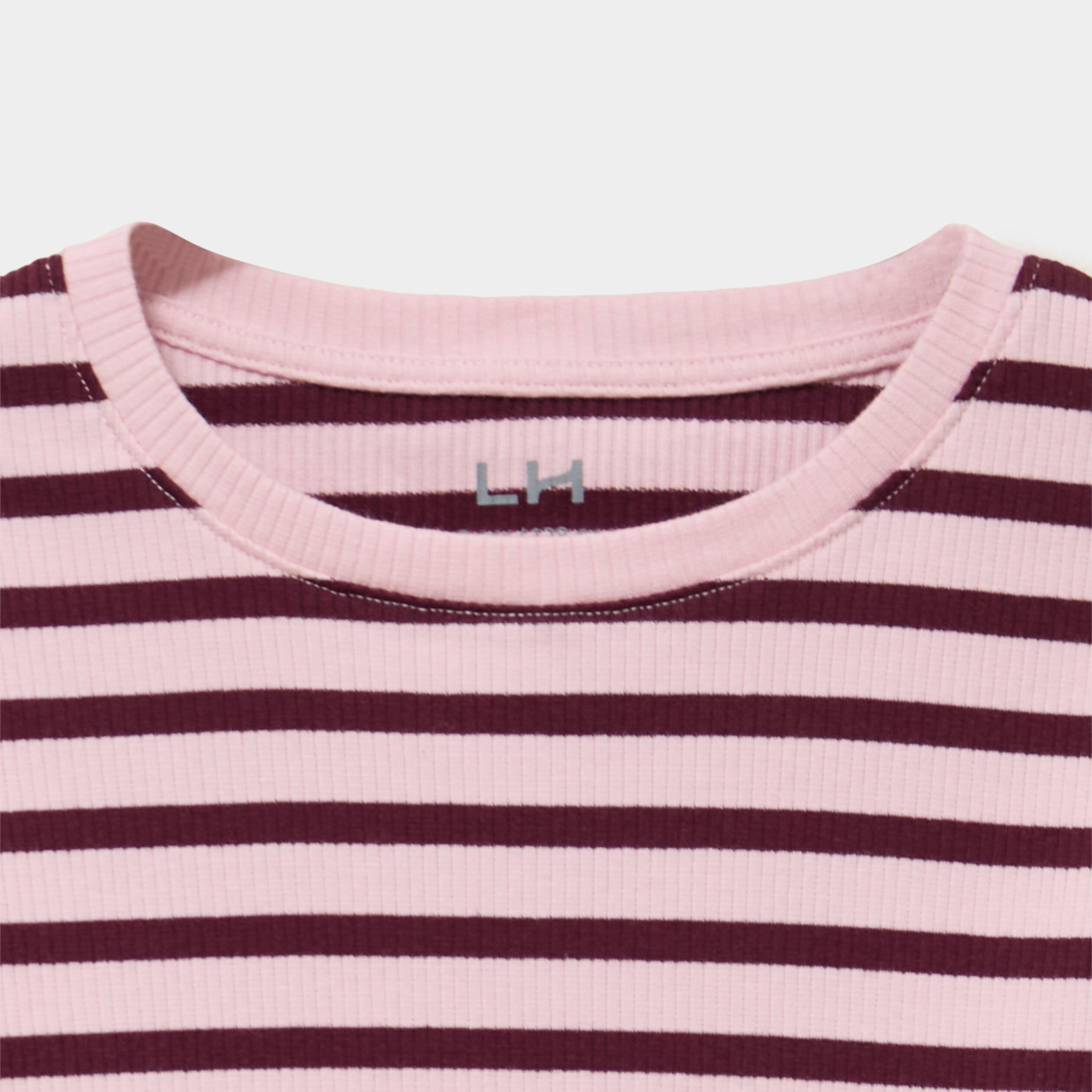 T-shirt c&ocirc;tel&eacute; ajust&eacute; manches longues bordeaux fille
