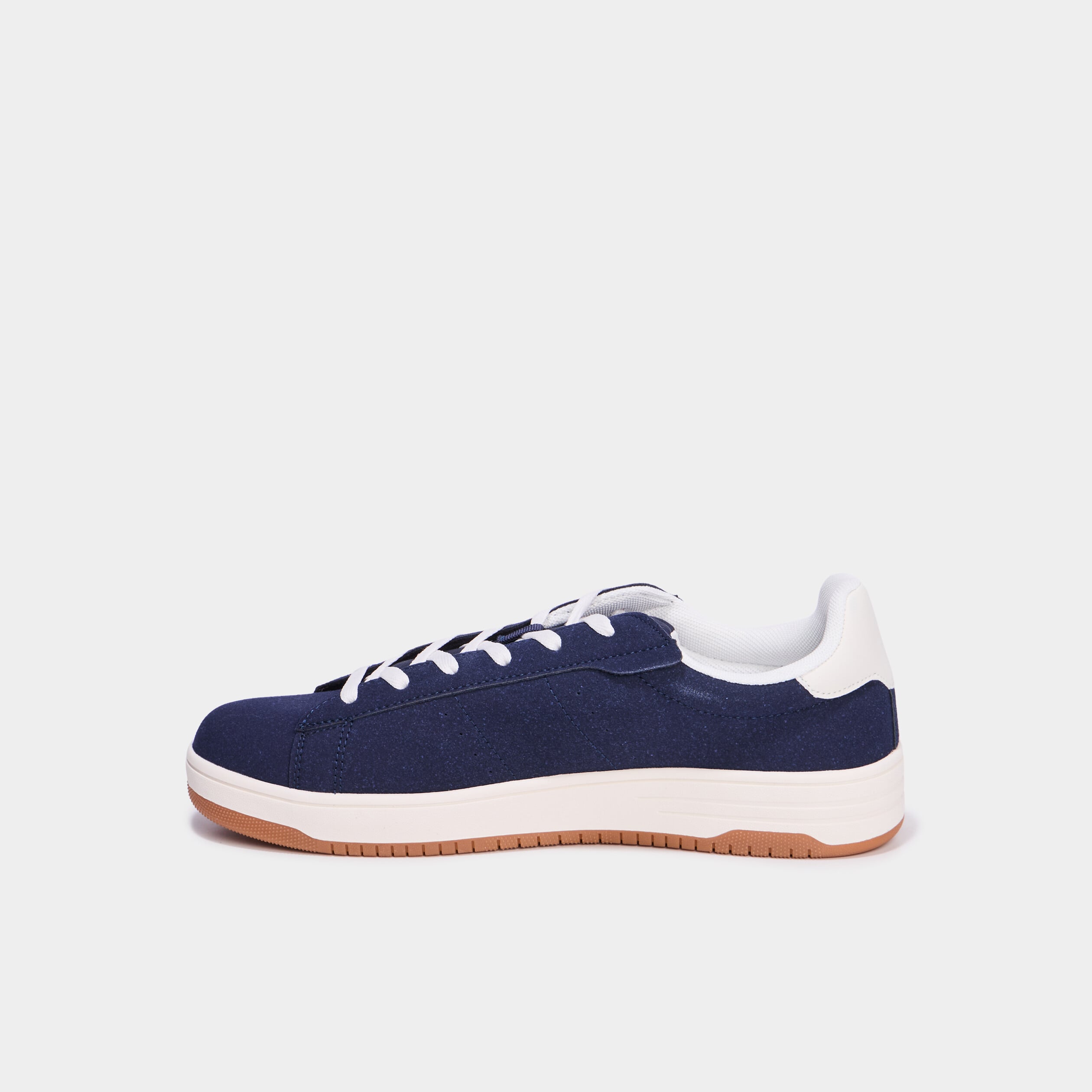 Tennis basses &agrave; lacets bleu marine homme