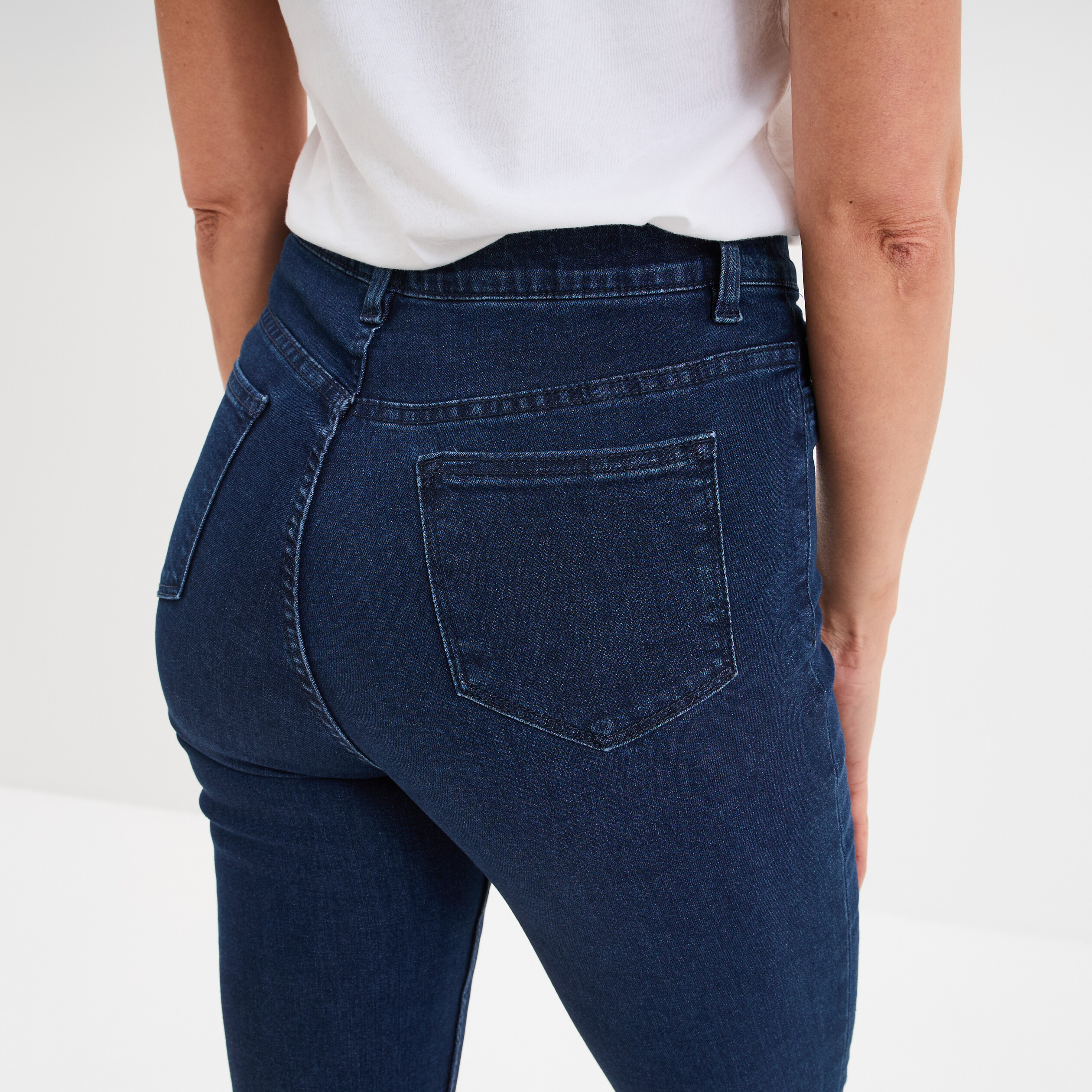jegging skinny taille haute denim brut femme Jegging skinny taille haute denim brut femme