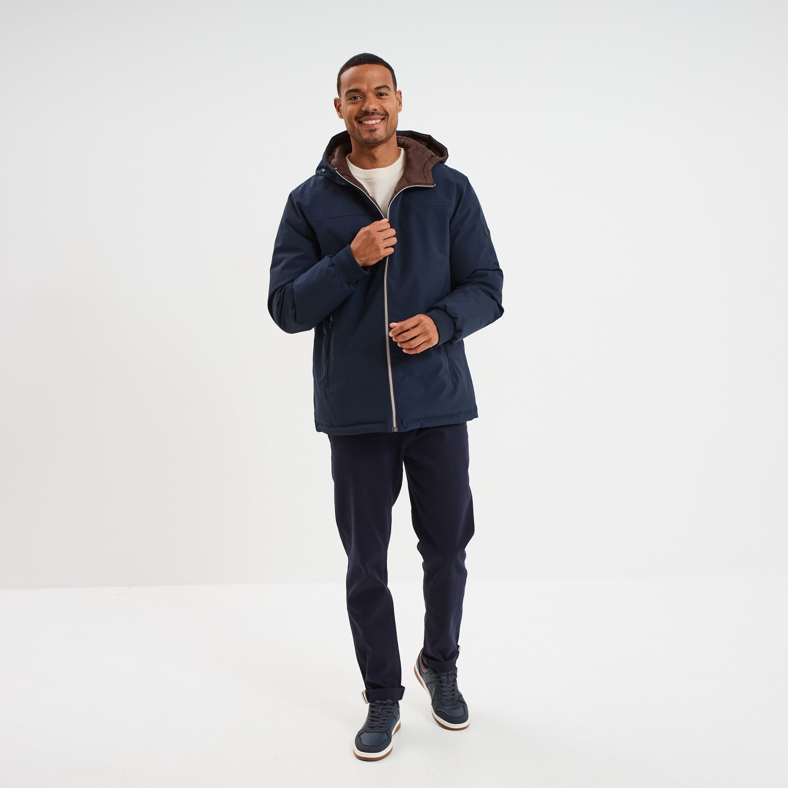 NAVY Hooded Zip Up NAUTICA JEANS CO JACKET SIZE M