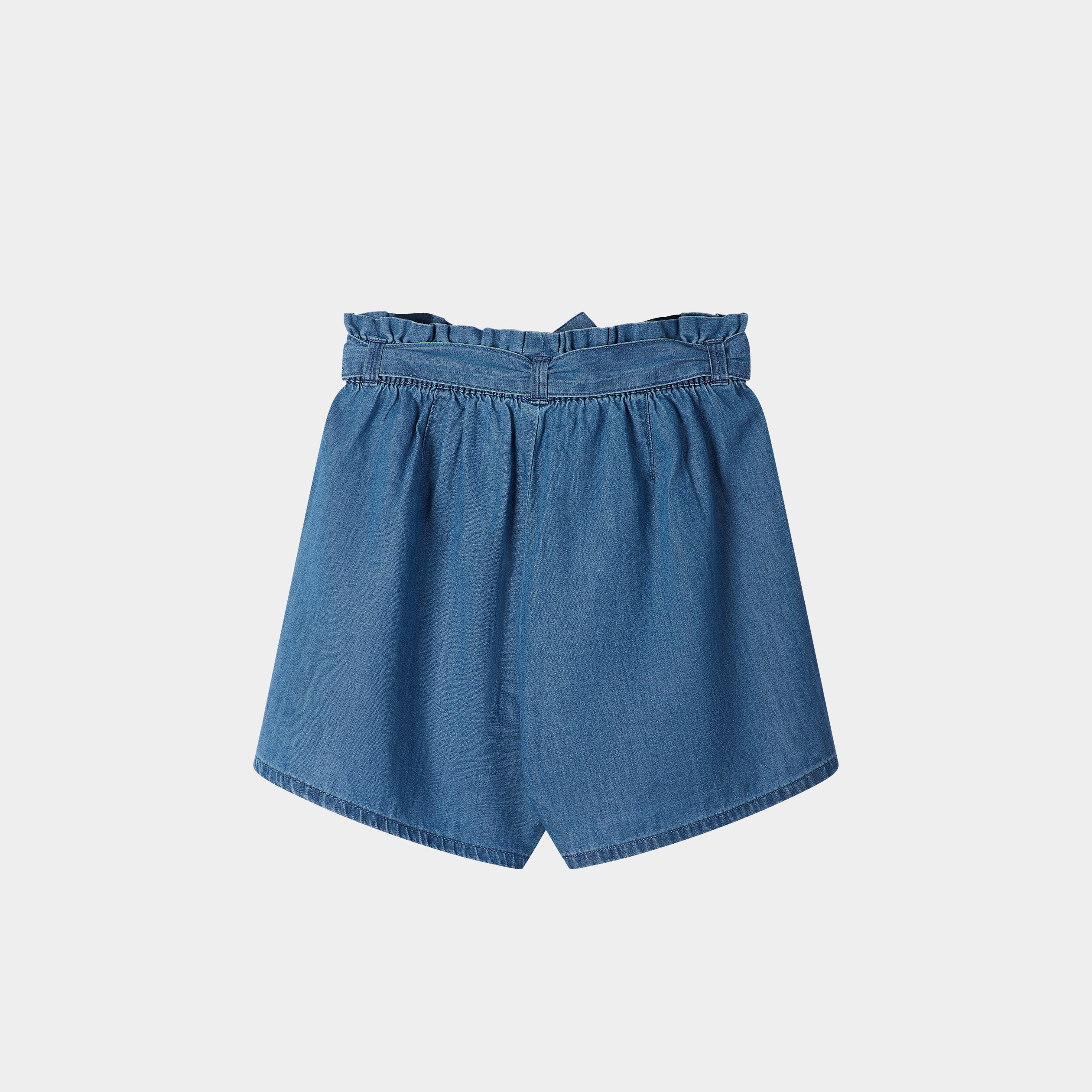 Short paperbag en jean denim double stone fille