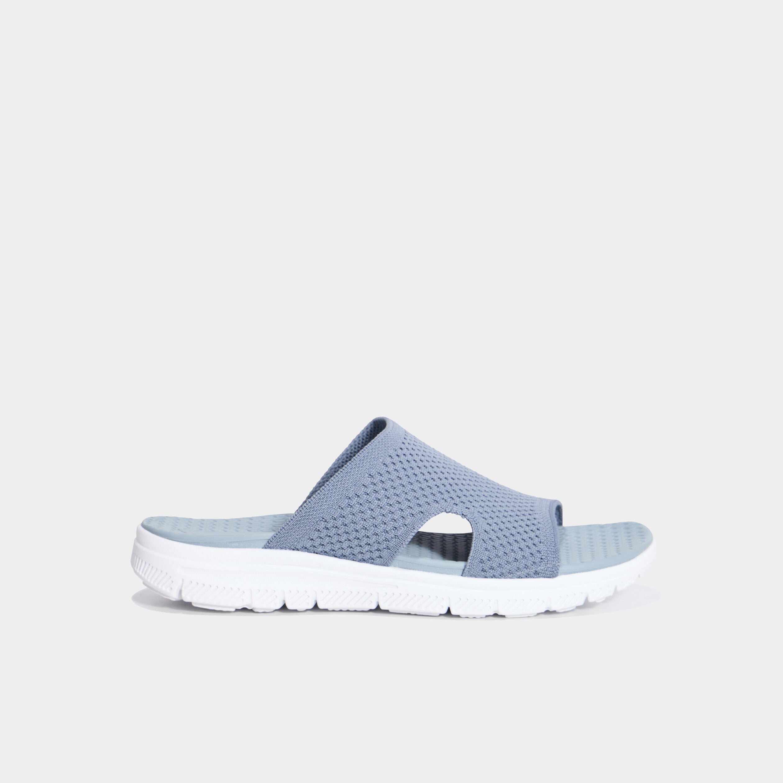 Chaussons mules confort gris femme