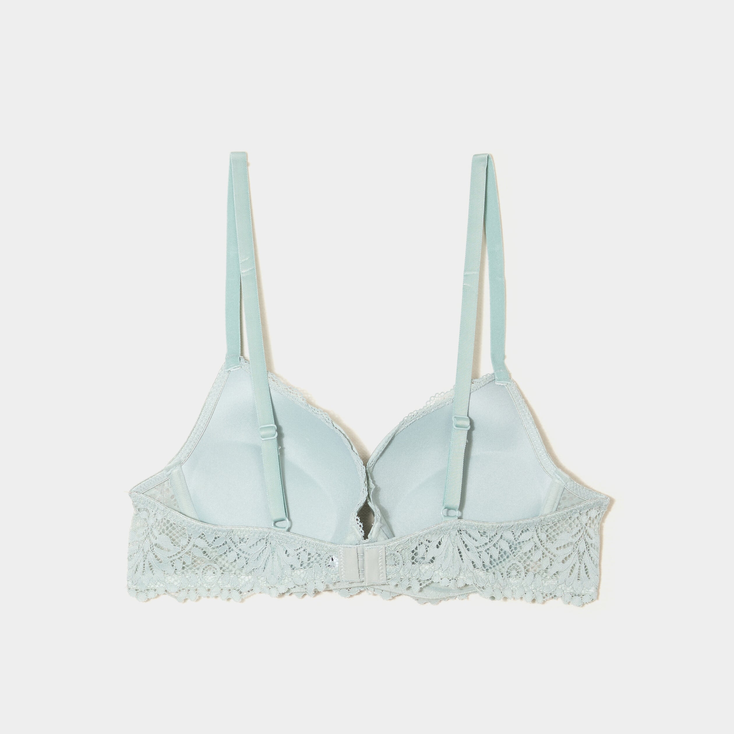 Lot 2 soutiens-gorge corbeille padd&eacute;s vert clair femme