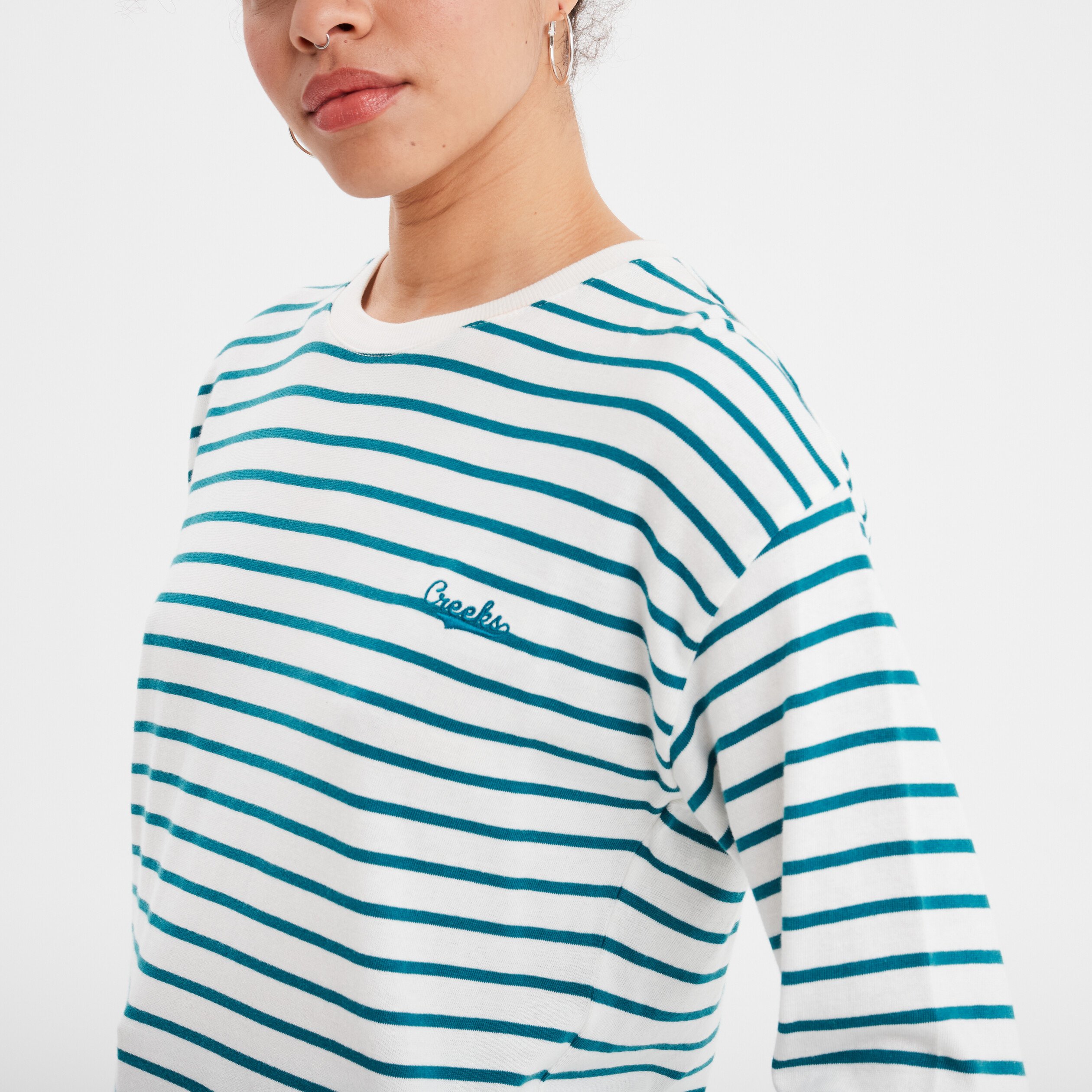 t shirt manches longues creeks blanc femme T-shirt manches longues Creeks blanc femme