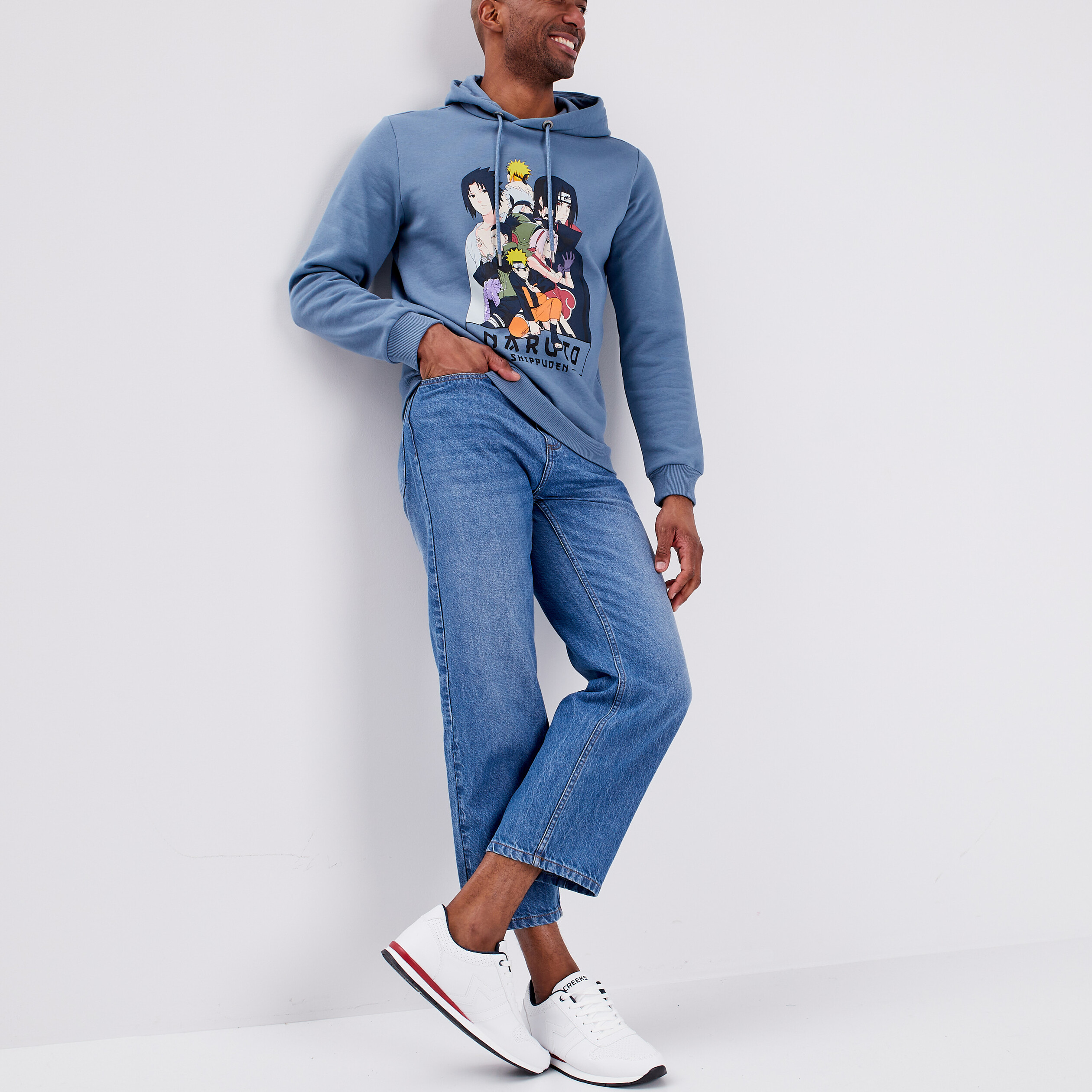 sweat a capuche hoodie naruto bleu homme Sweat à capuche hoodie Naruto bleu homme
