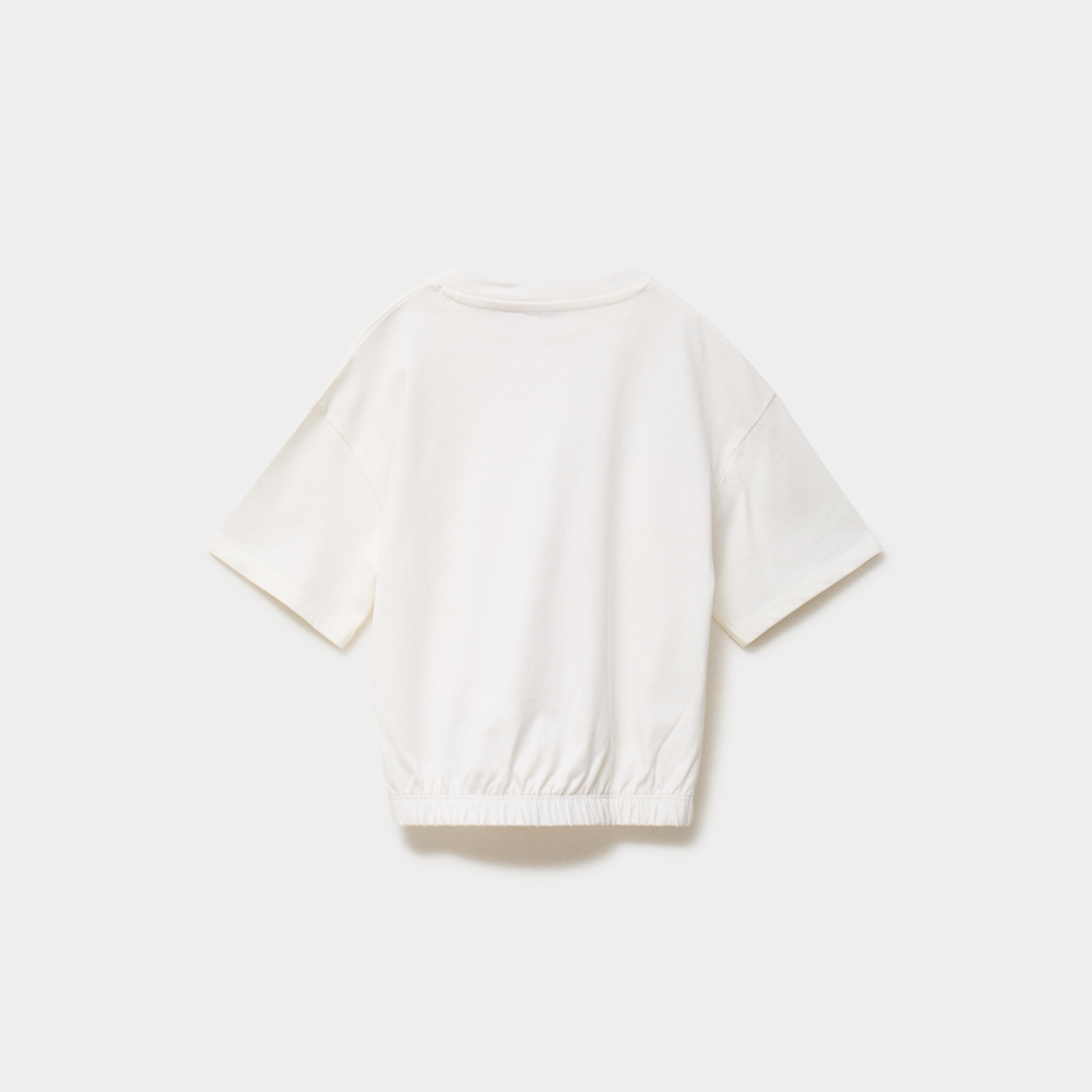 T-shirt sequins avec bas &eacute;lastiqu&eacute; ivoire fille