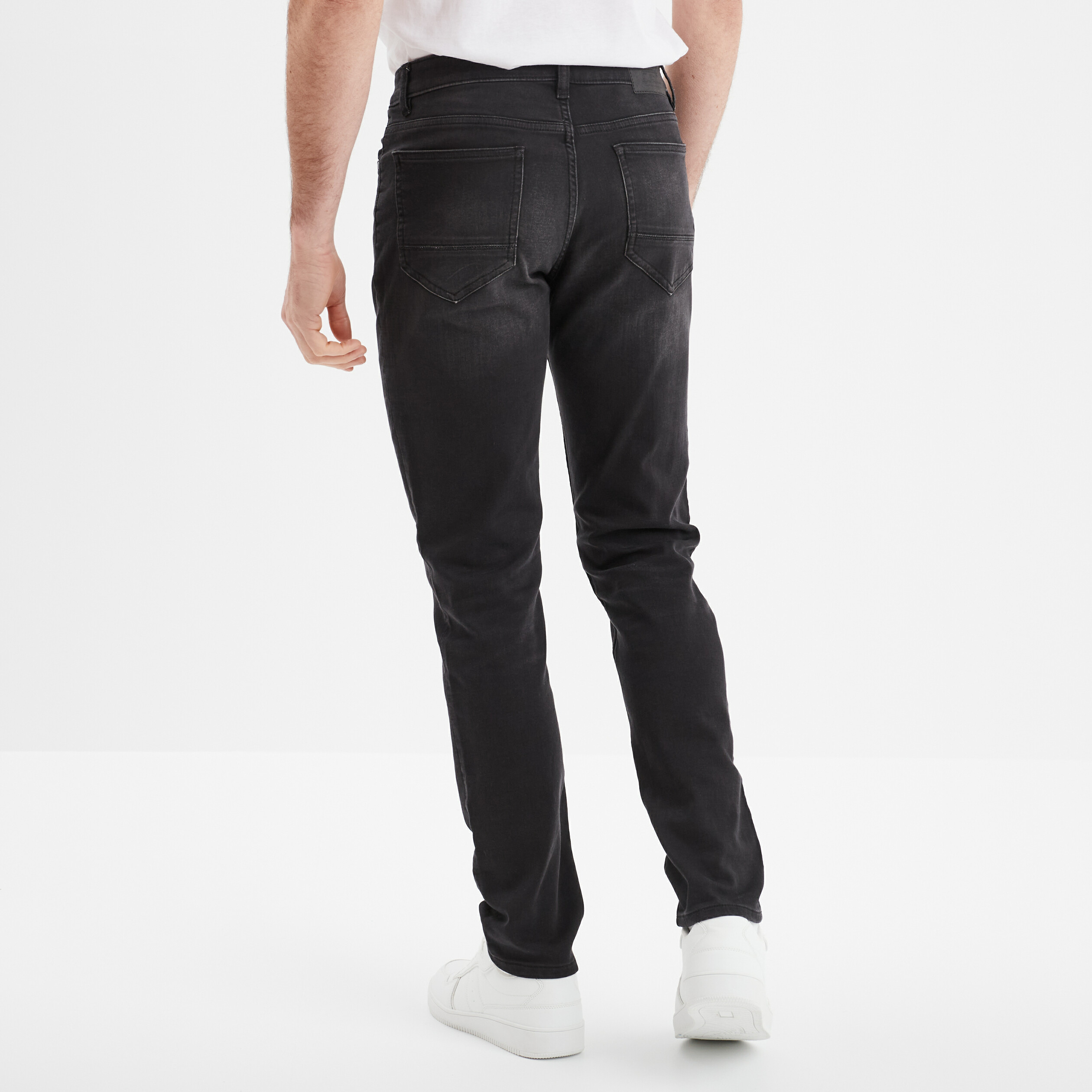 Jean stretch coupe slim denim noir homme