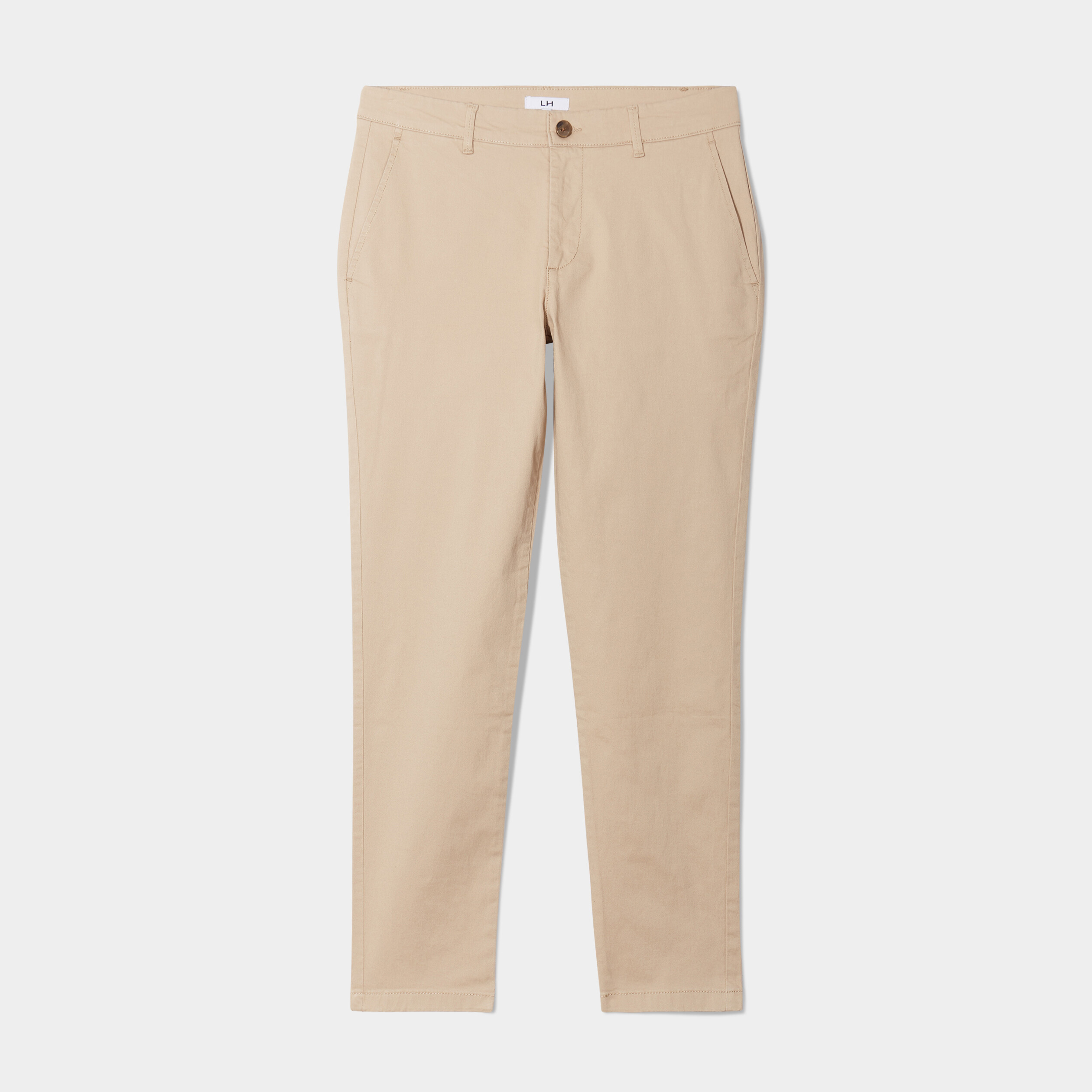 pantalon chino slim coton marron cognac homme Pantalon chino slim coton marron cognac homme