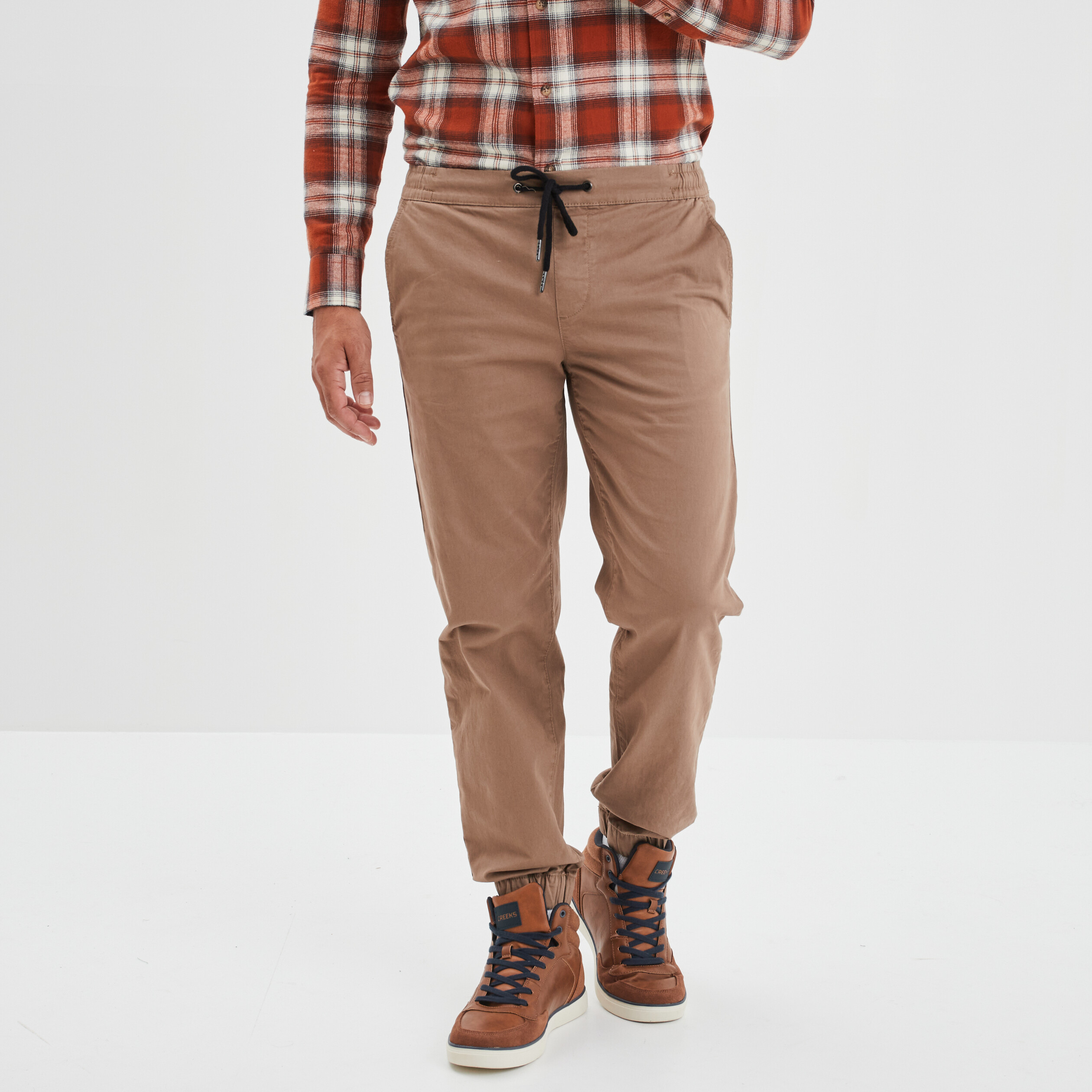 Pantalon jogpant marron homme