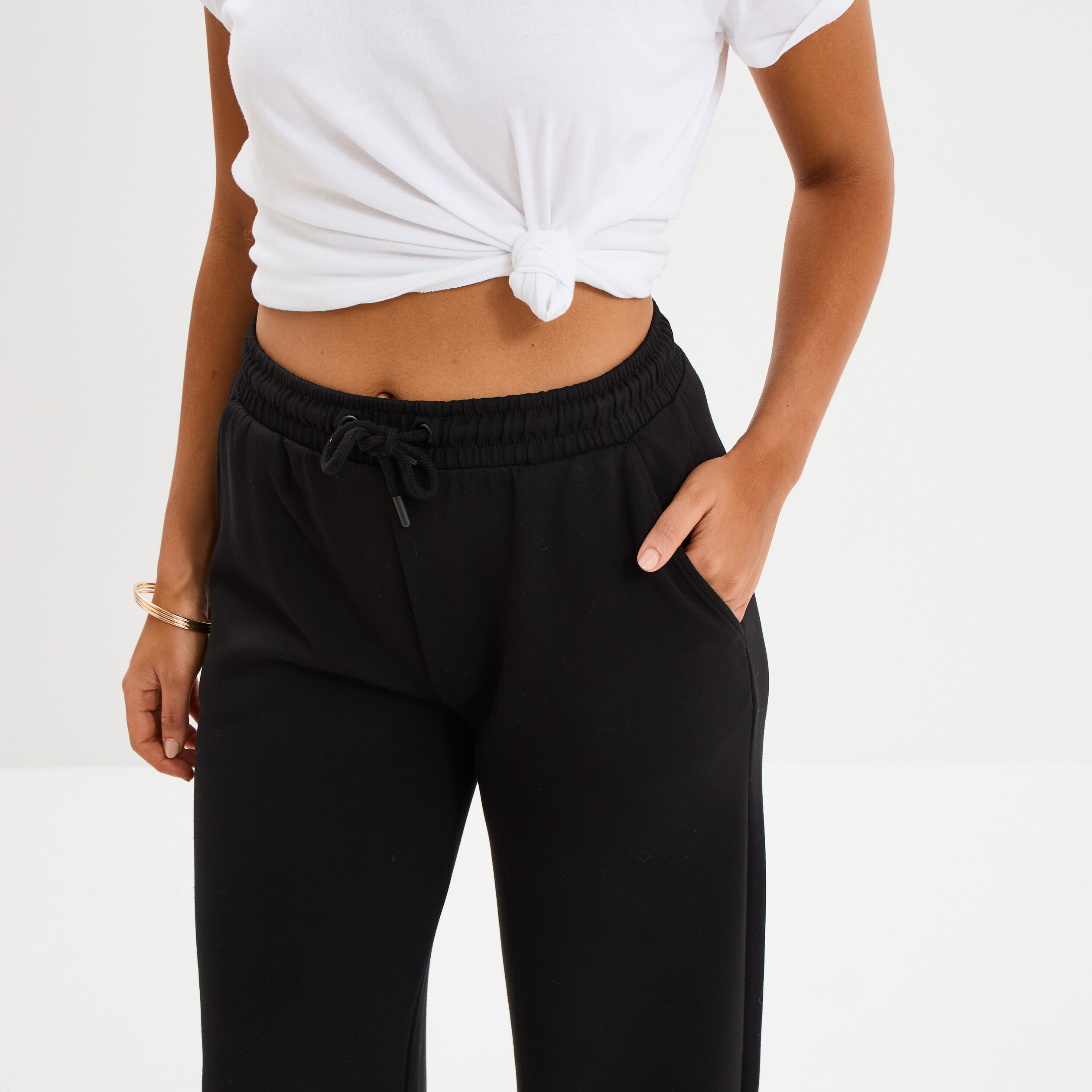 Pantalon De Jogging Femme Coton Large Avec Poches - Confort Yoga Et Quotidien