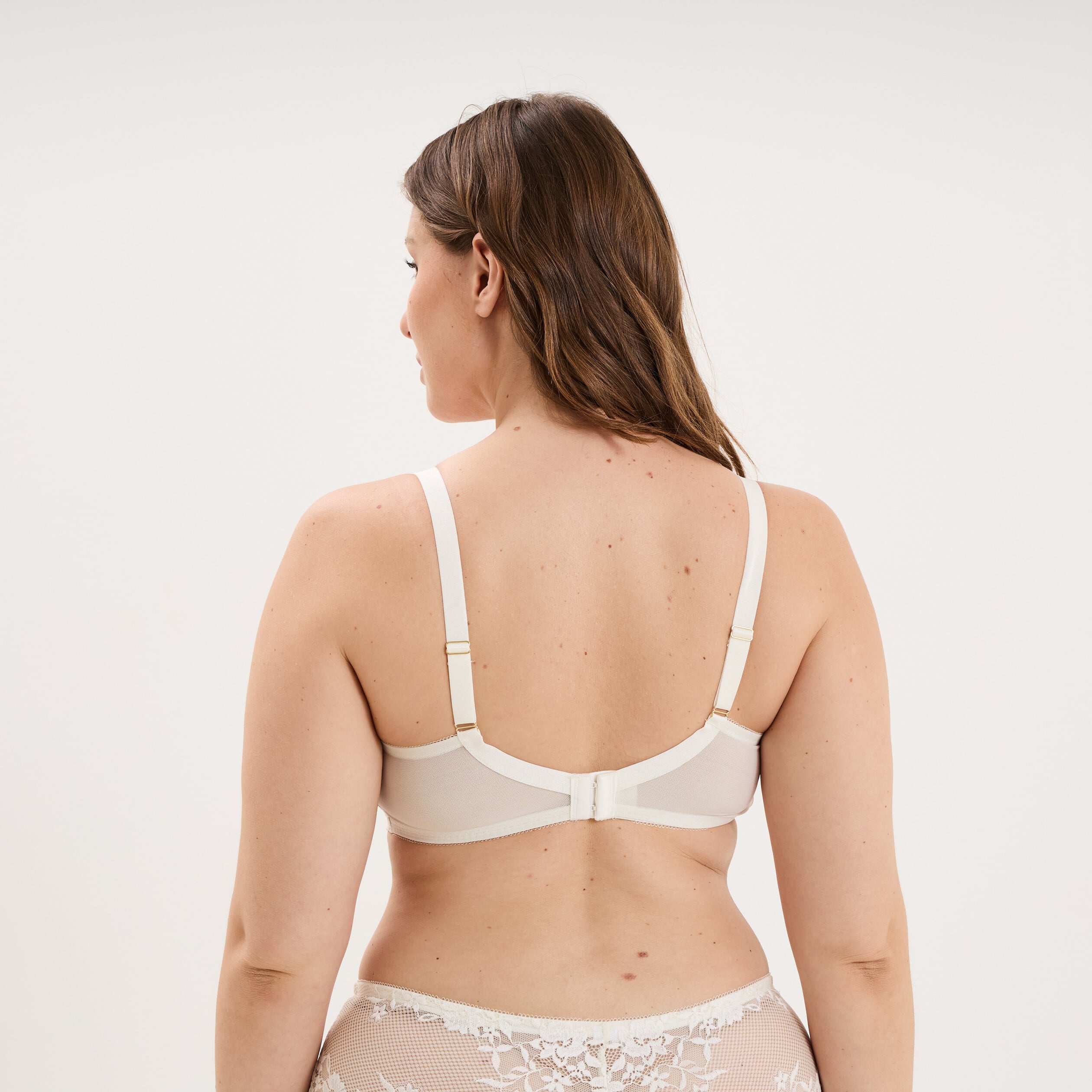 Soutien-gorge embo&icirc;tant dentelle blanc femme grande taille