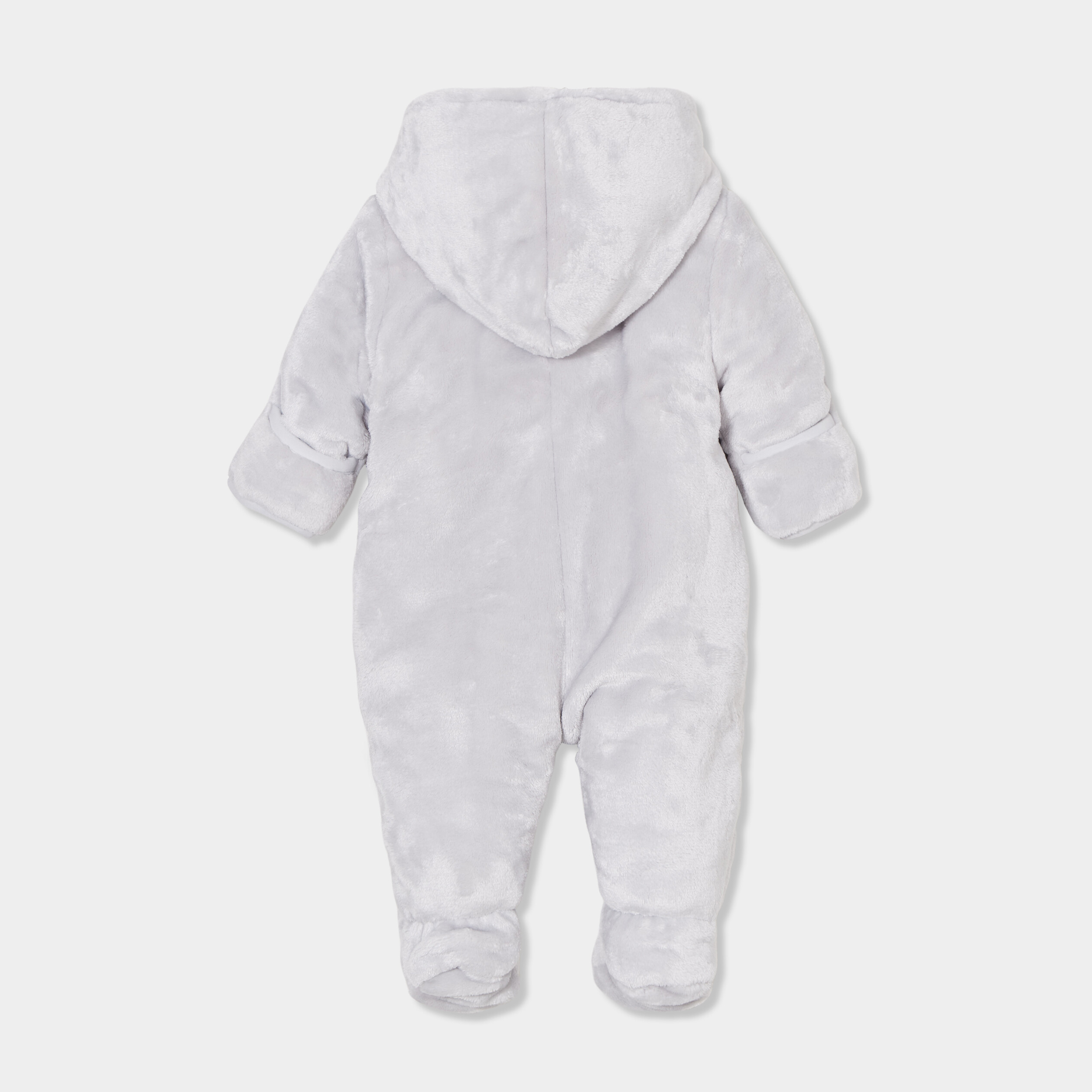 combinaison pilote effet velours a zip gris bebeg Combinaison pilote effet velours à zip gris bébé garçon