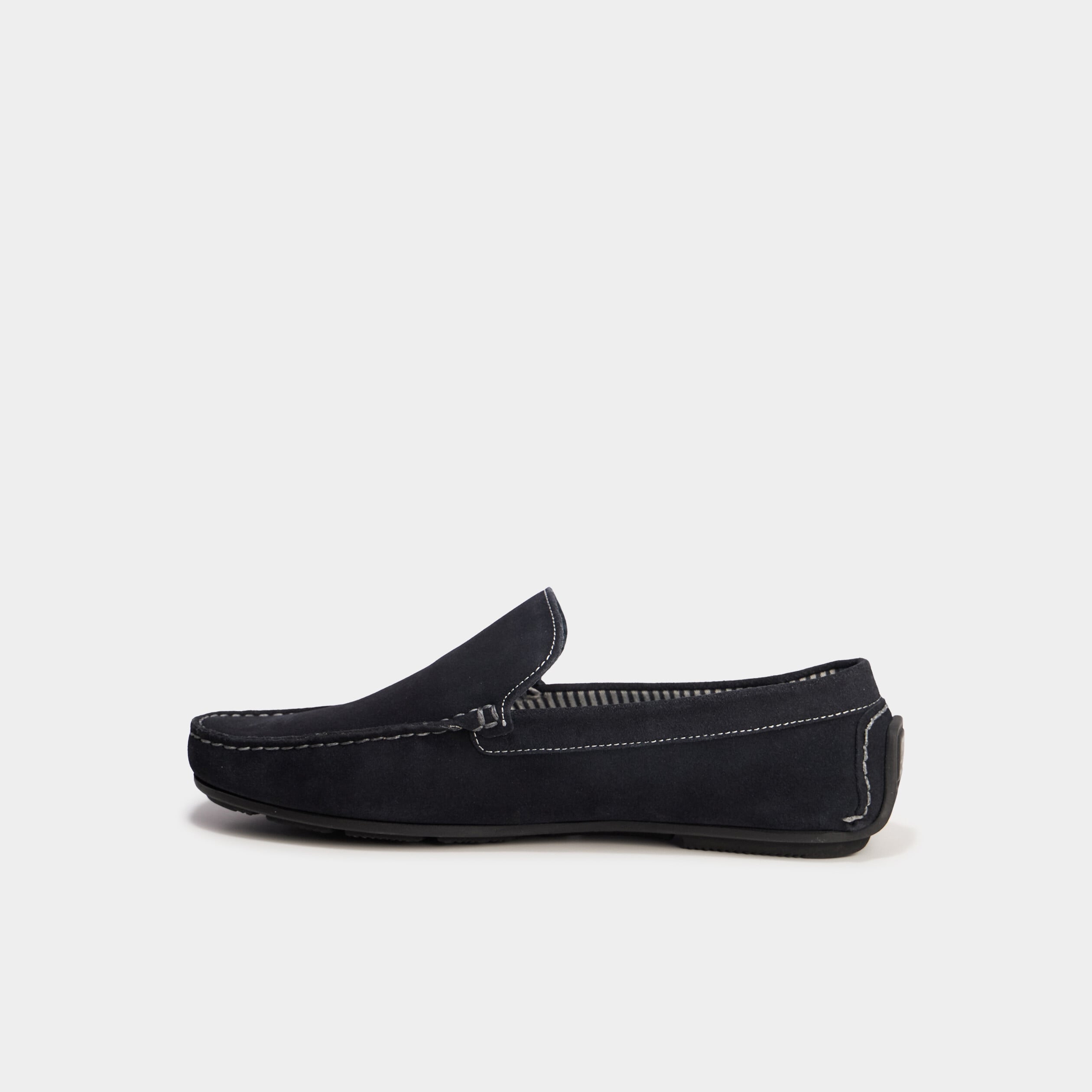Mocassins en cuir bleu marine homme