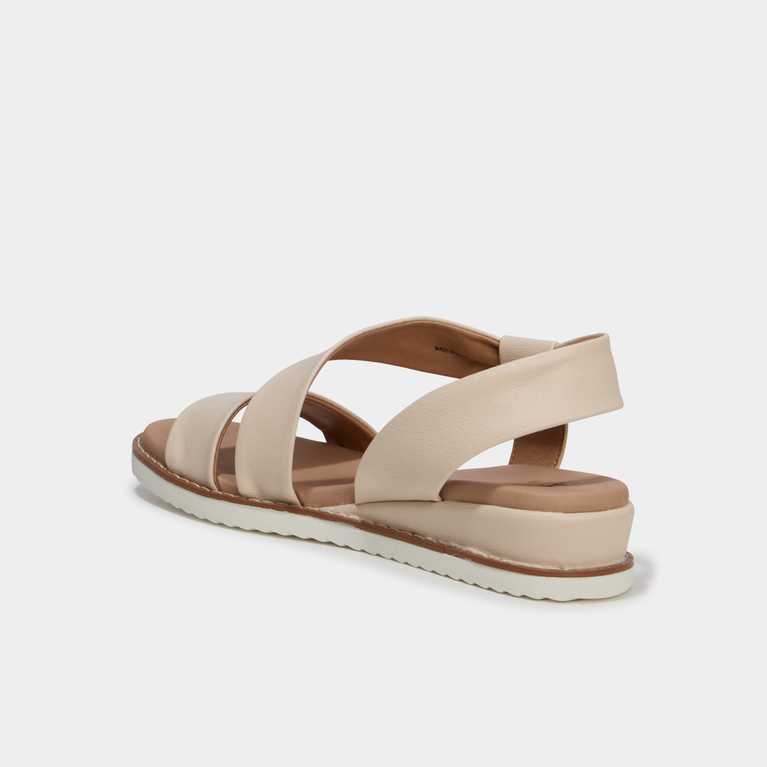 Sandales compens&eacute;es confortables blanc femme