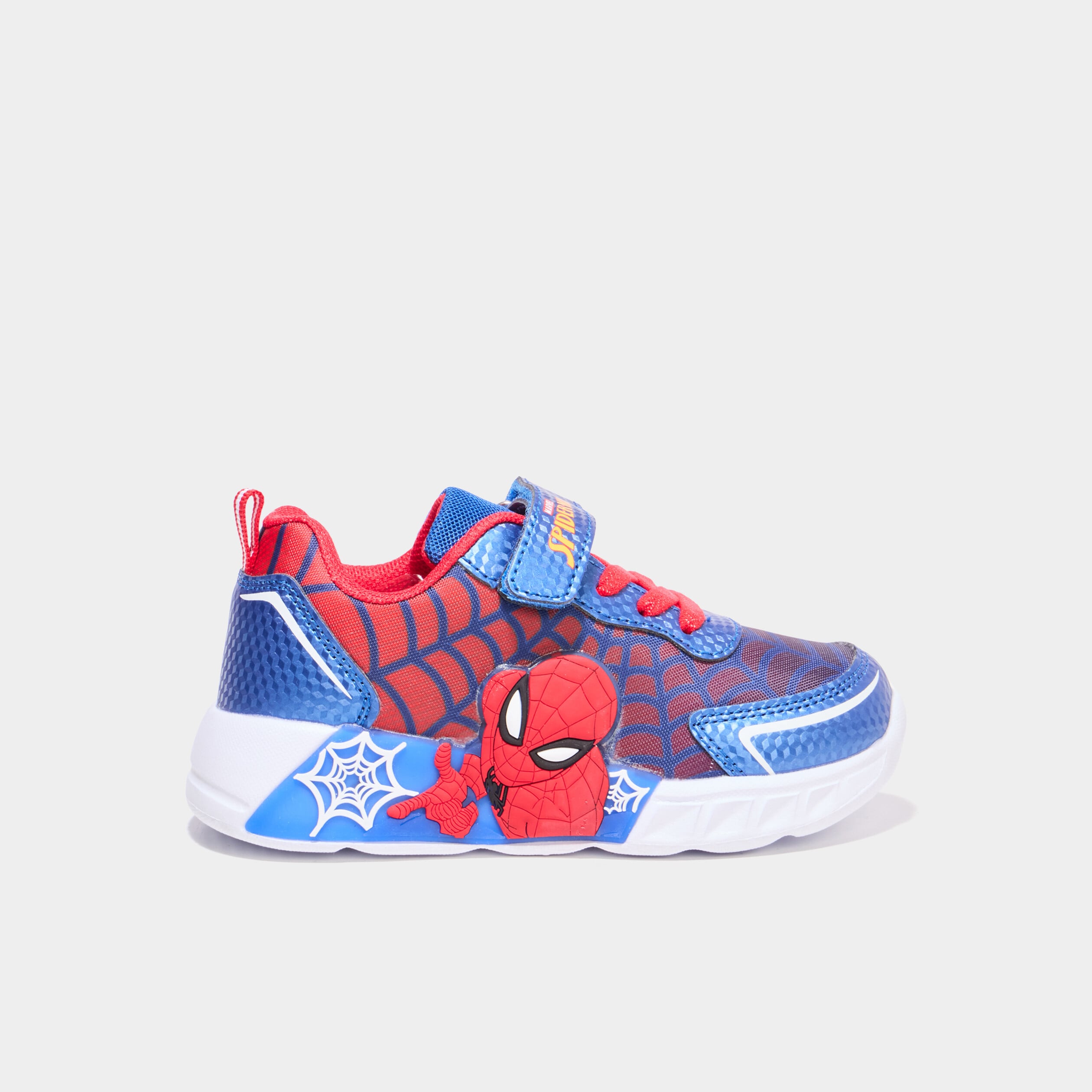 Running lumineuses &agrave; scratchs Spider-Man bleu gar&ccedil;on