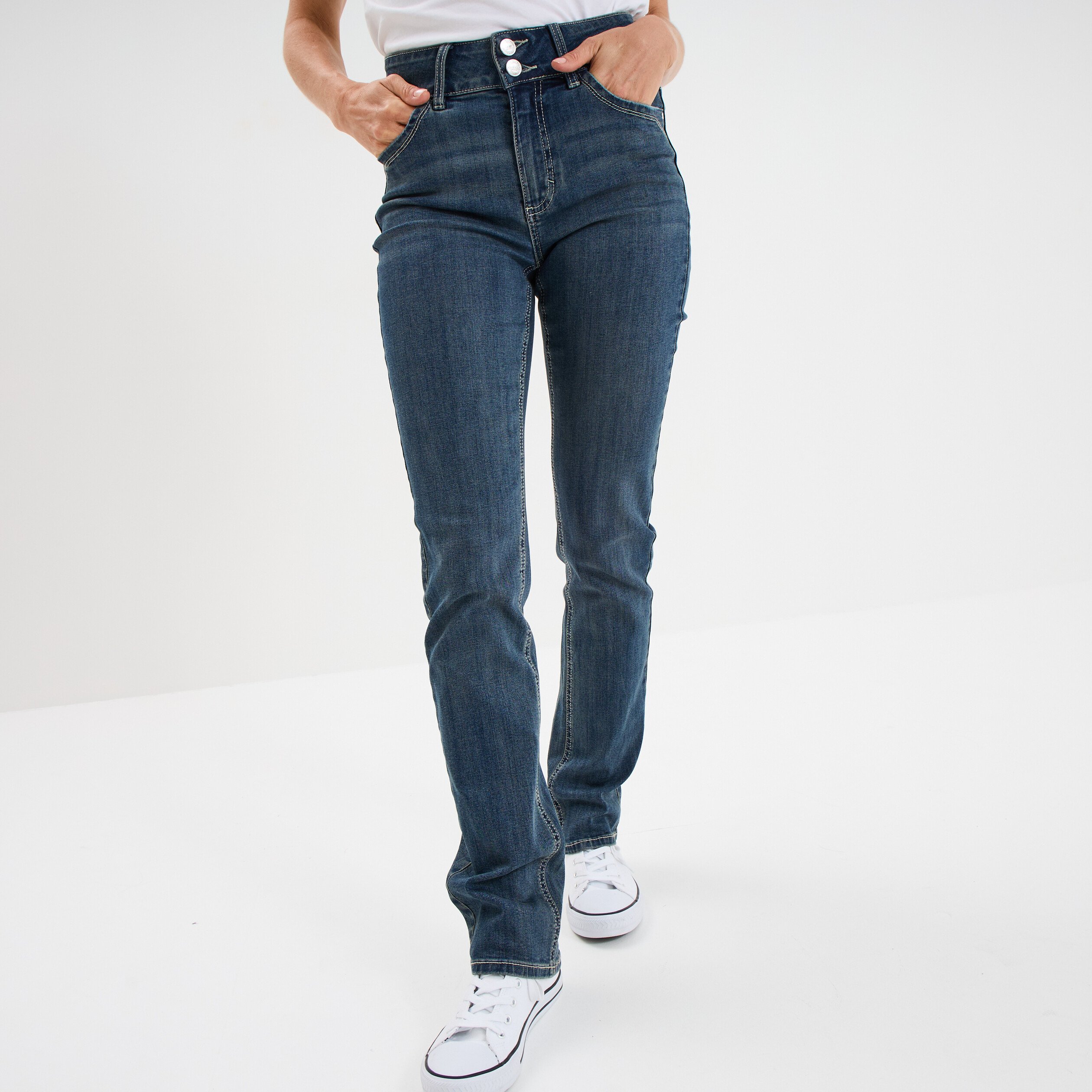 jeans slim coton denim dirty femme Jeans slim coton denim dirty femme