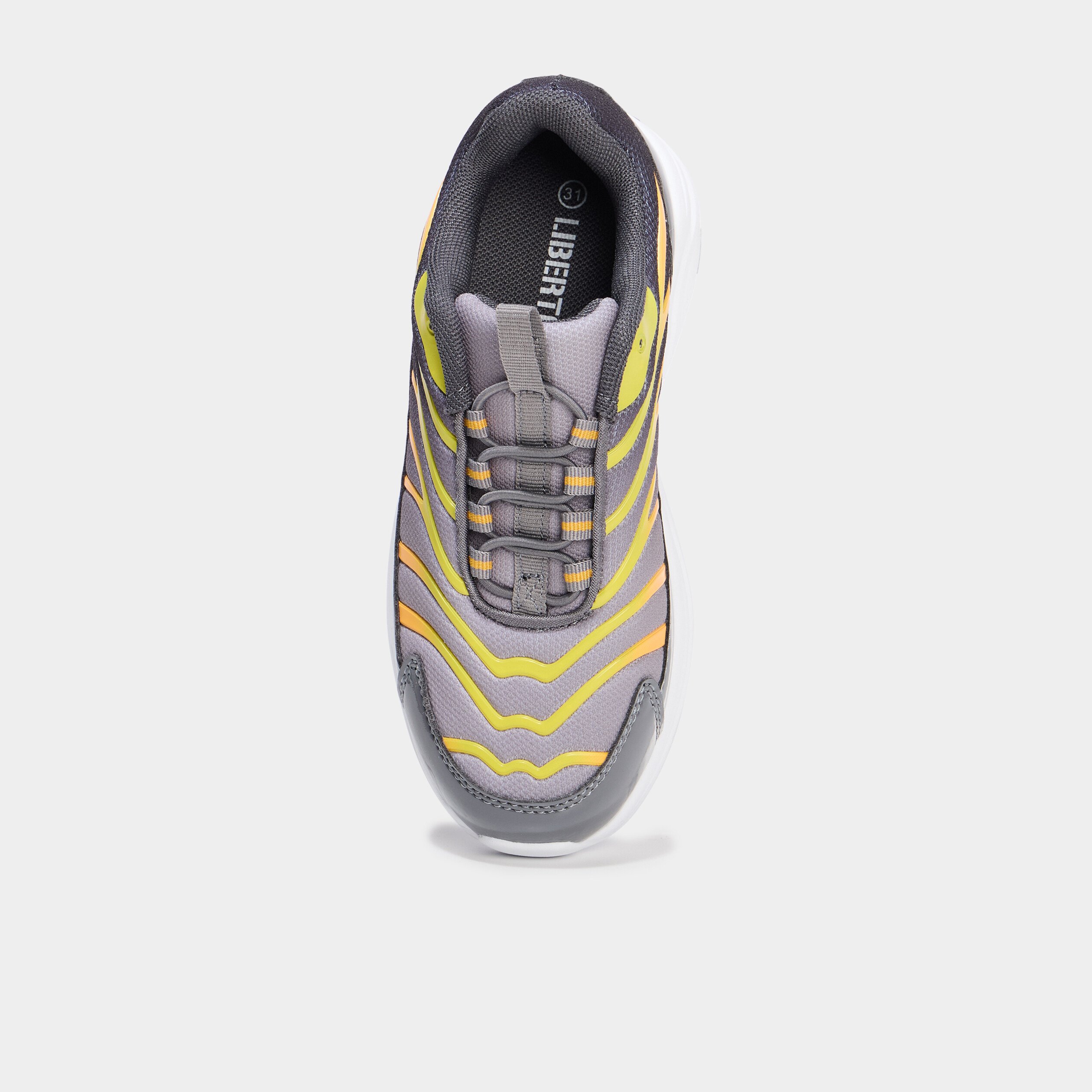 baskets running lacets elastiques gris garcon Baskets running lacets élastiqués gris garçon