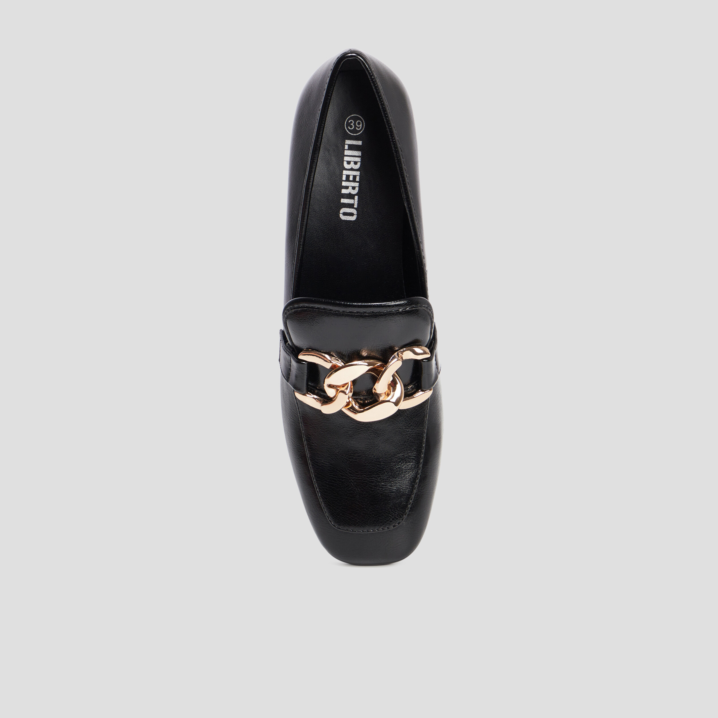 loafers a talons details chaines liberto noir femme Loafers à talons détails chaînes Liberto noir femme