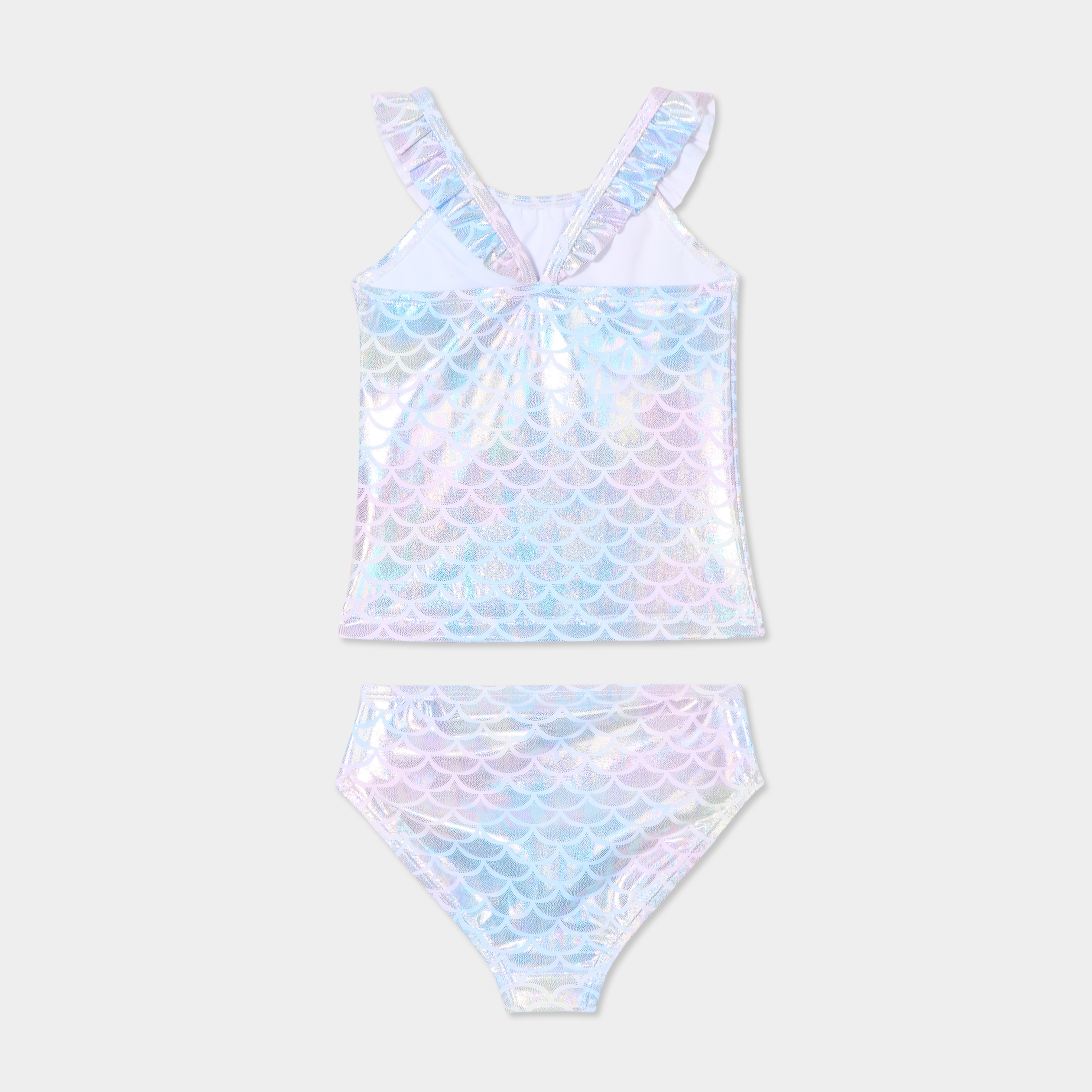 maillot de bain 2 pieces holographique vert bebef Maillot de bain 2 pièces holographique vert bébé fille
