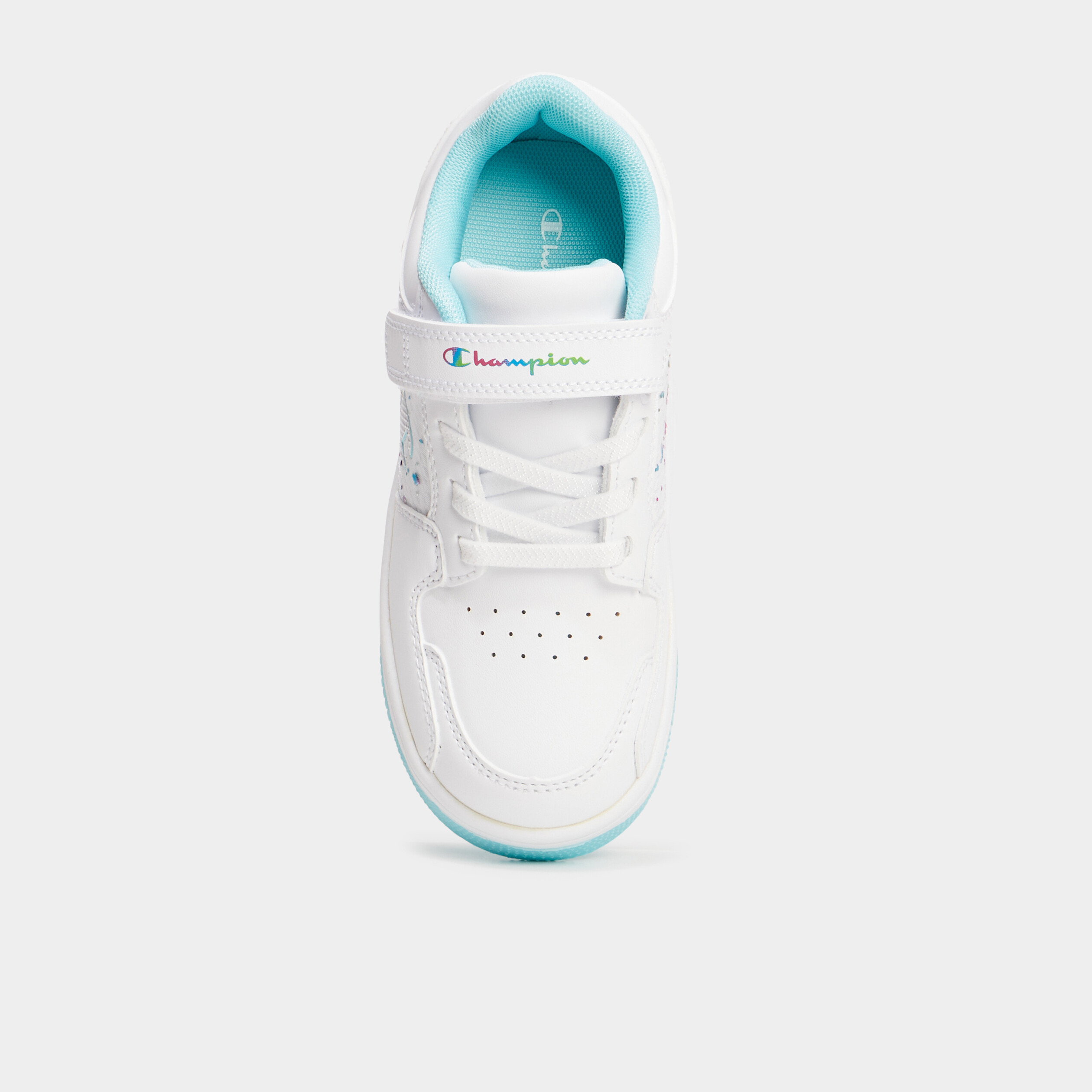 tennis basses champion abstract bleu turquoise fille Tennis basses Champion Abstract bleu turquoise fille