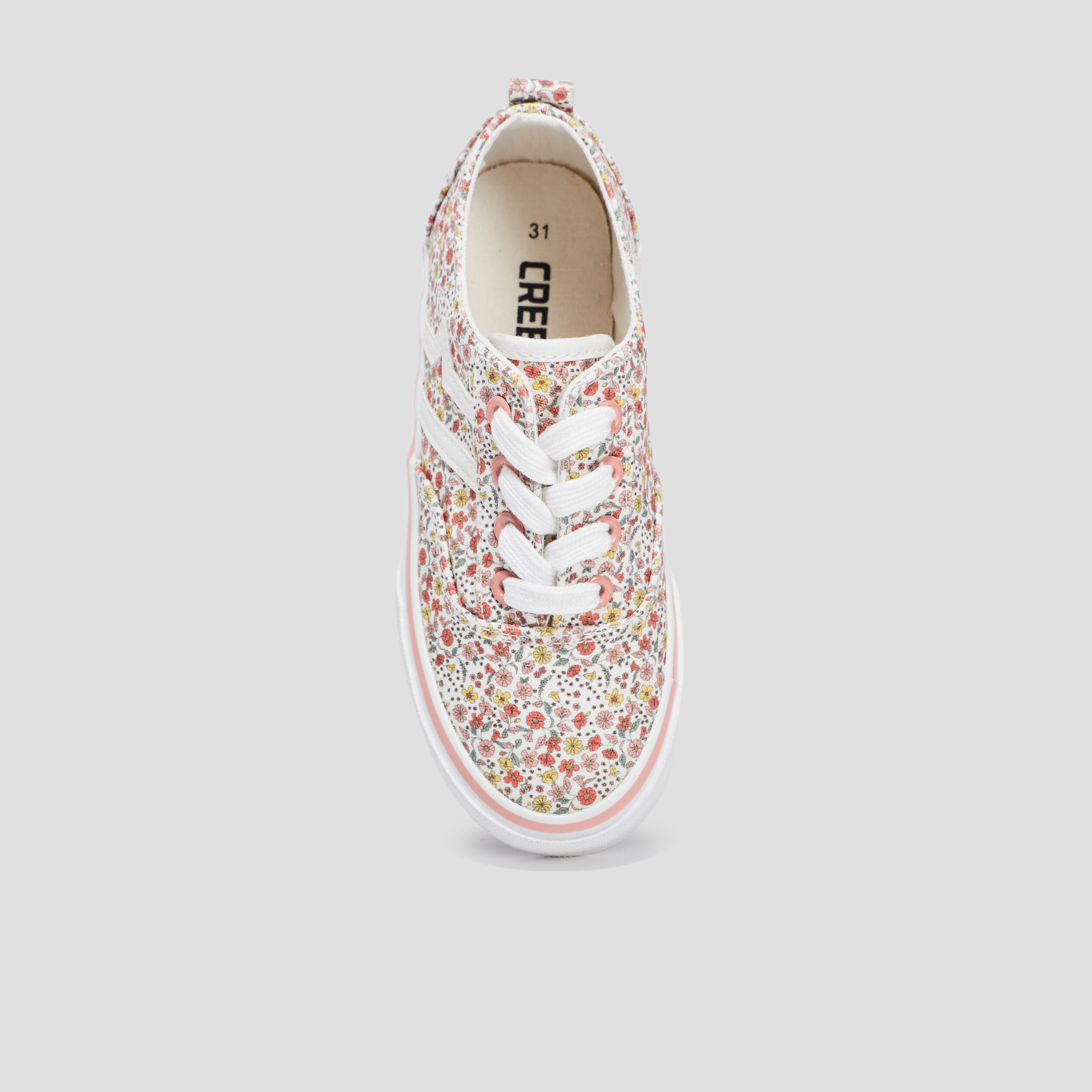 Tennis en toile à lacets Creeks multicolore fille