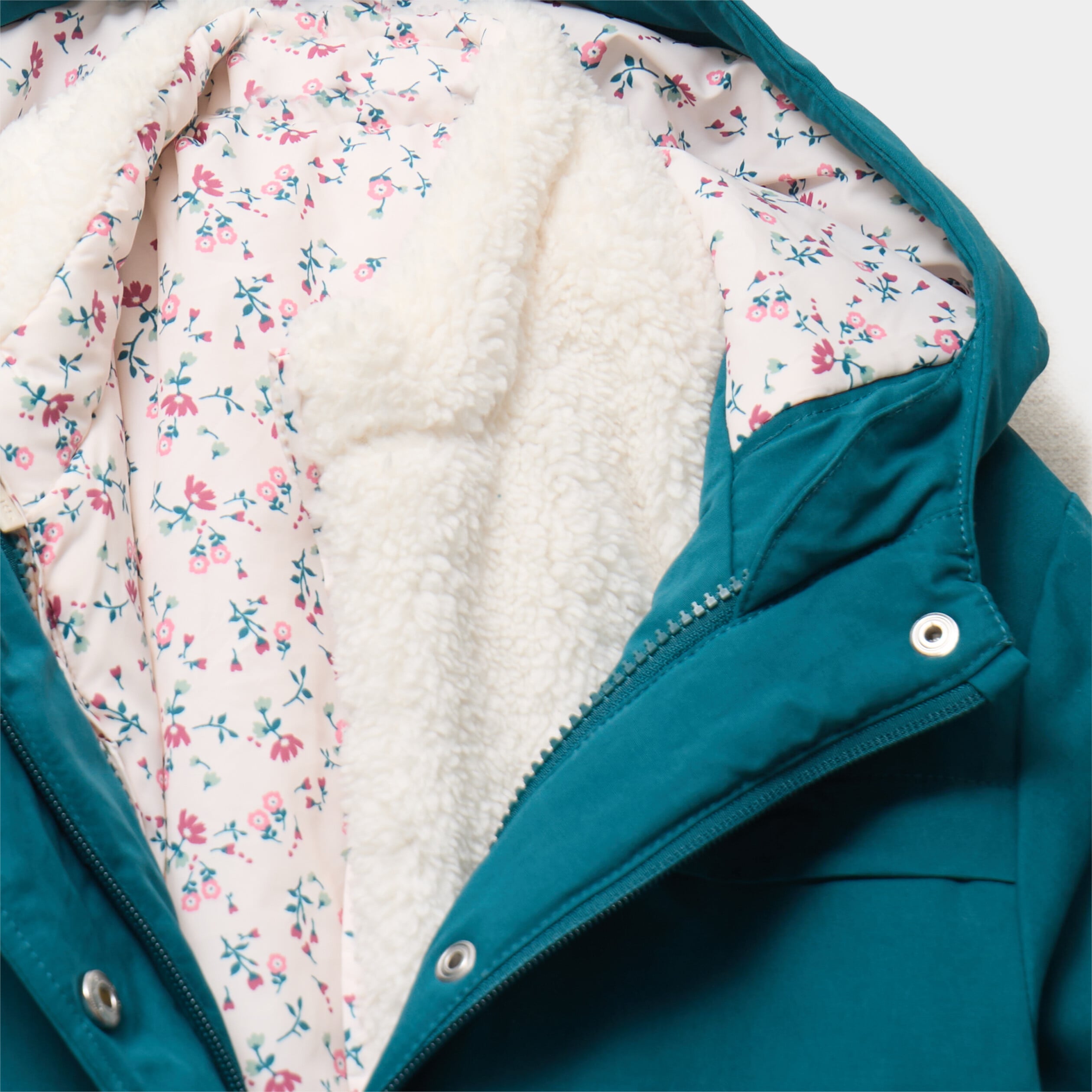 Parka 3-en-1 imperm&eacute;able fourr&eacute;e vert fonc&eacute; fille