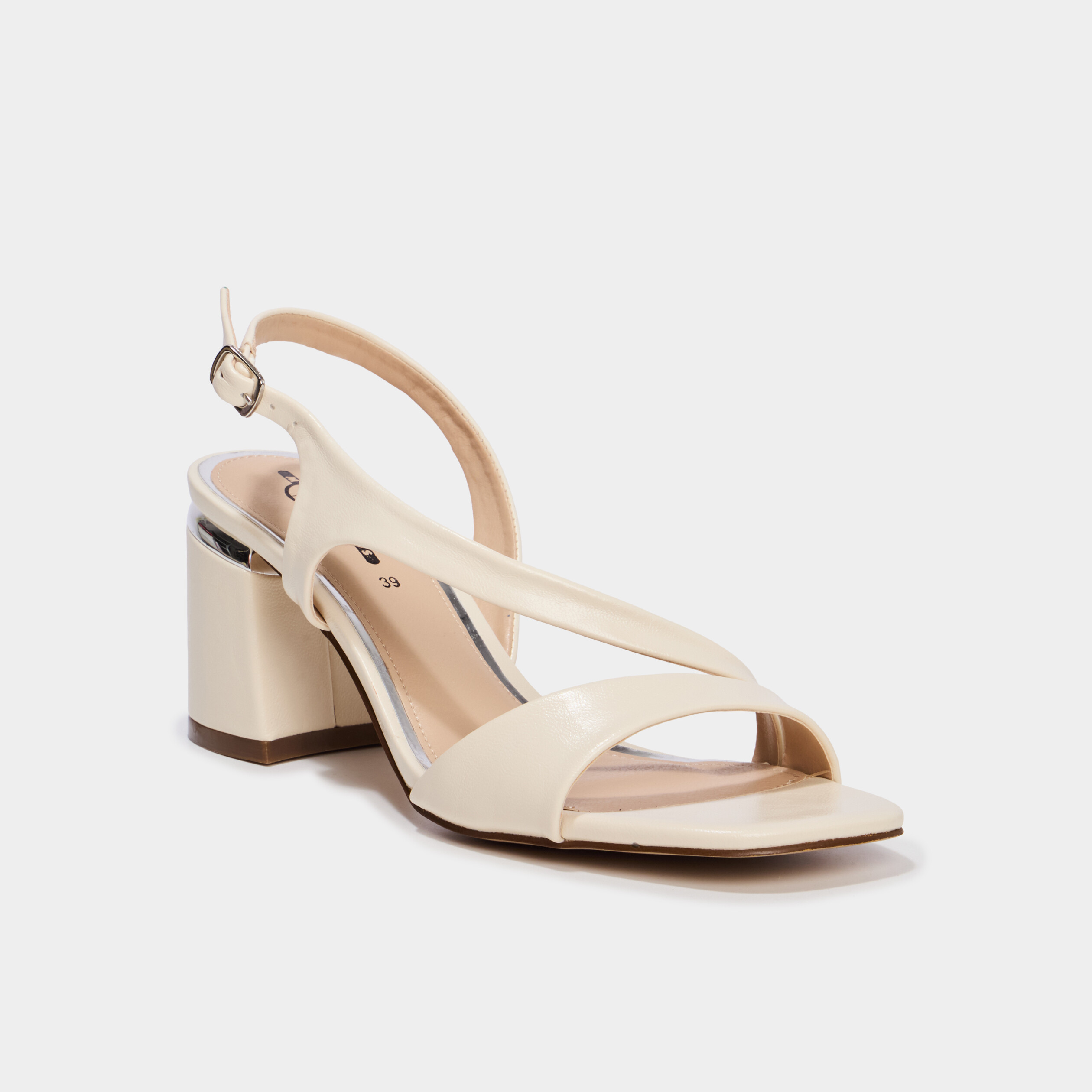 Sandales c&eacute;r&eacute;monie &agrave; talons blanc femme