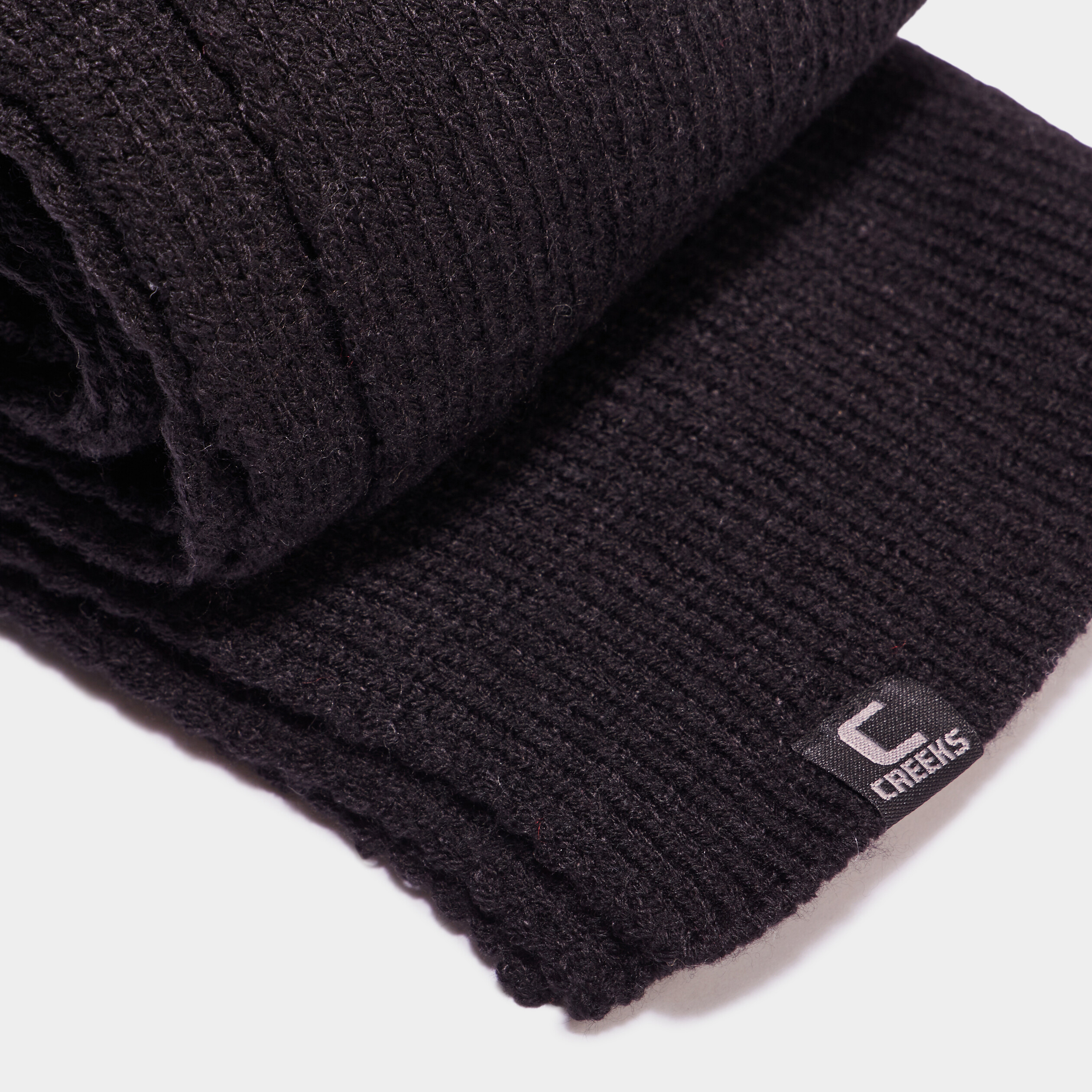 &Eacute;charpe tricot&eacute;e noir homme