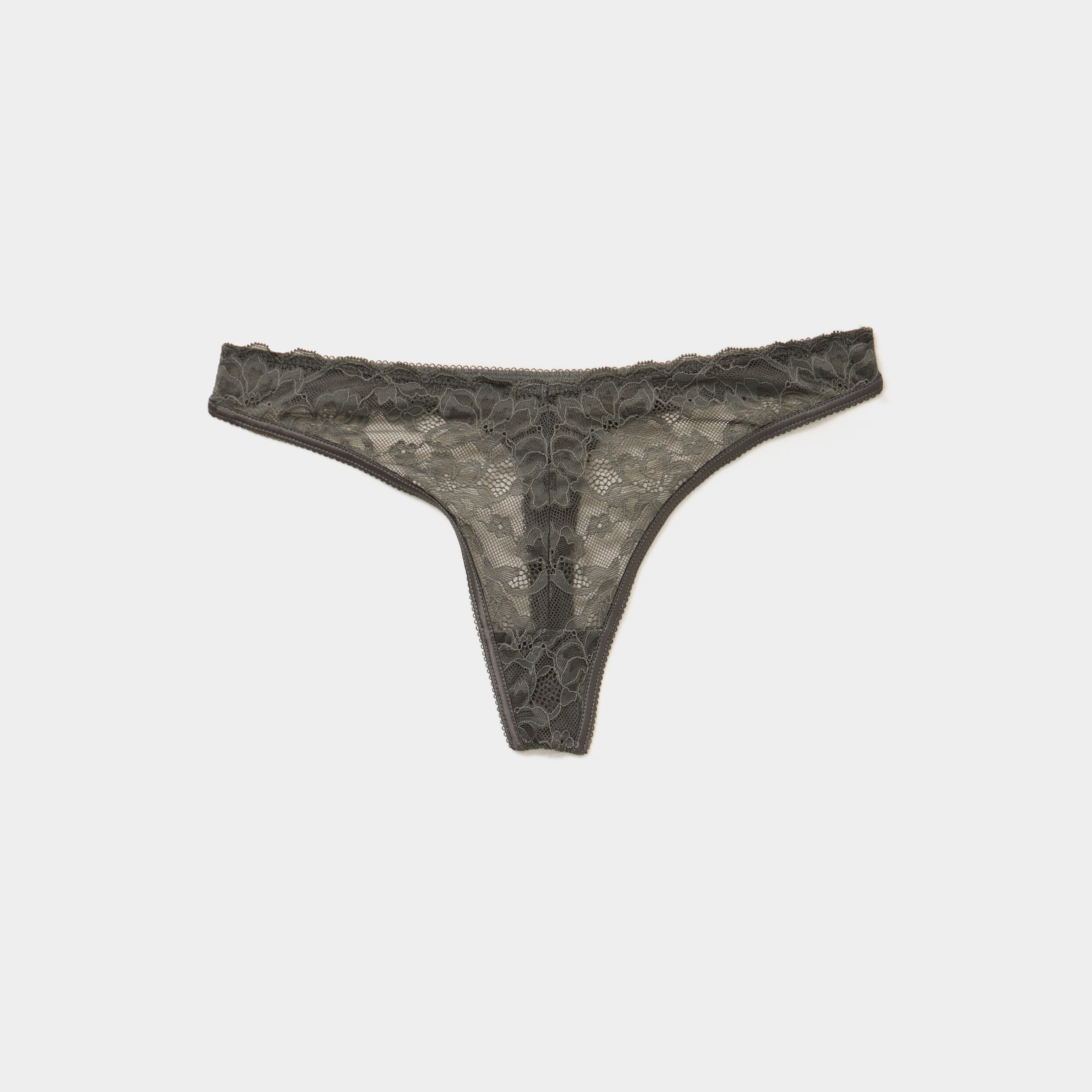 string dentelle vert kaki femme String dentelle vert kaki femme