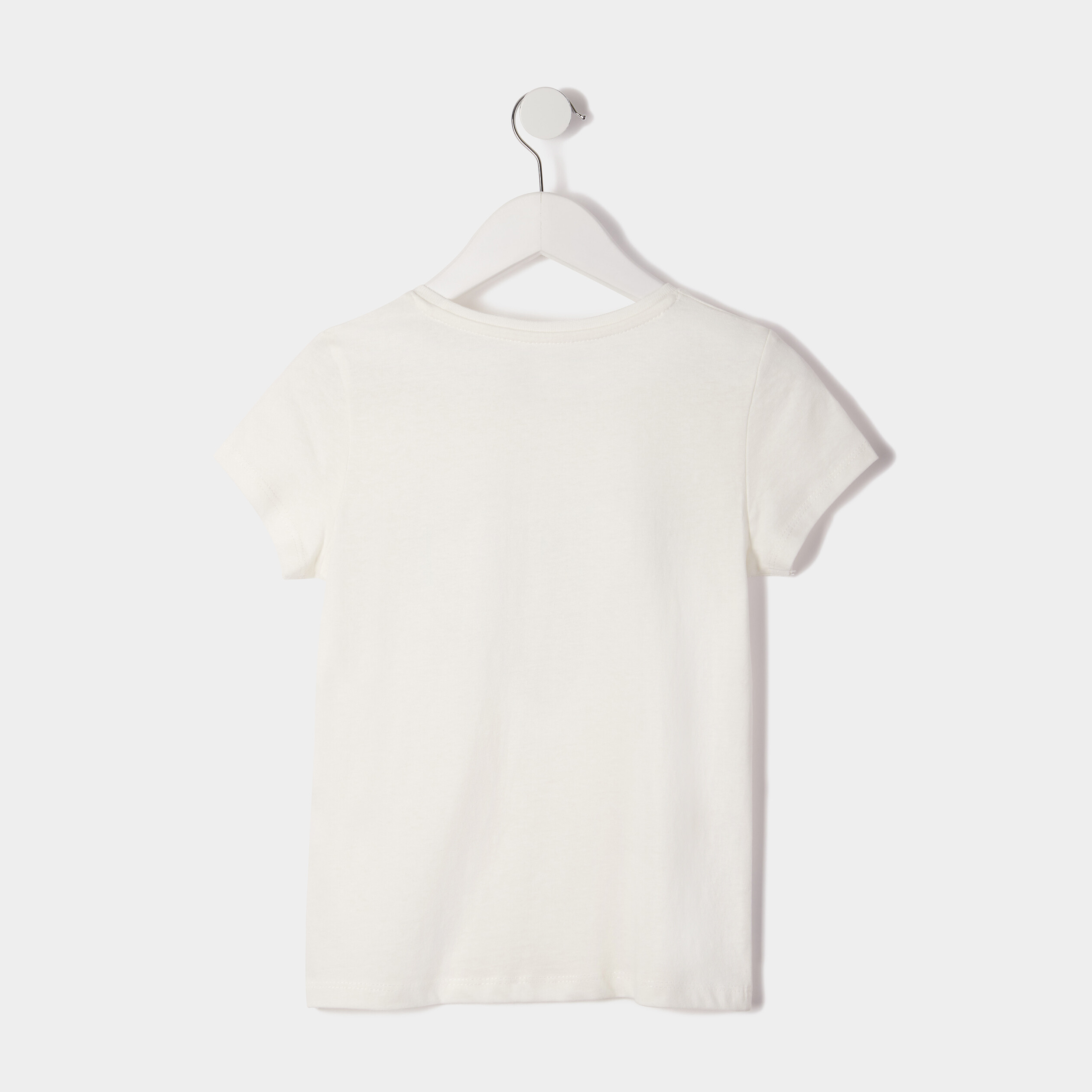 t shirt a manches courtes ecru fille T-shirt à manches courtes ecru fille