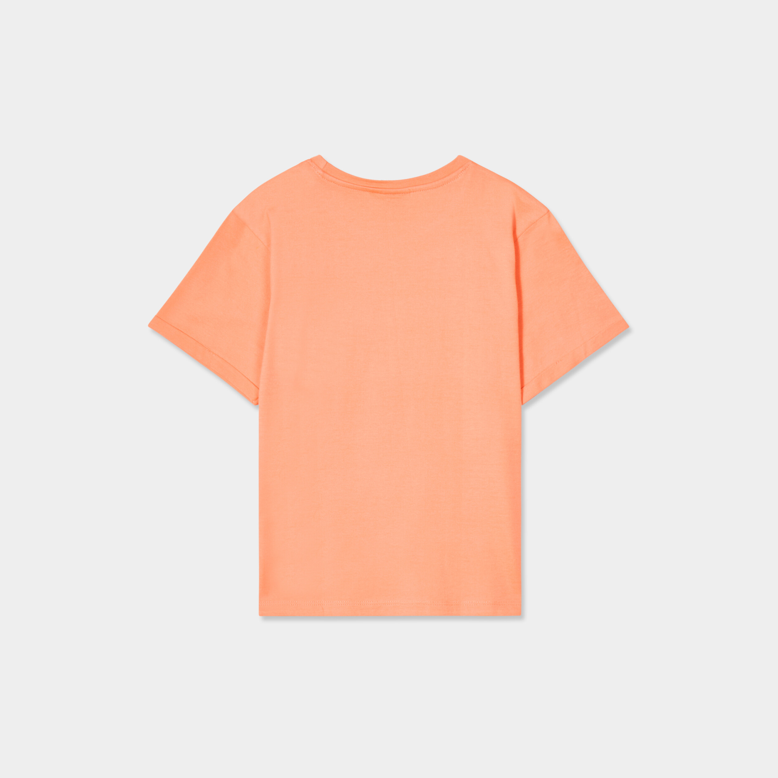 T-shirt manches courtes coton Vaiana orange clair fille