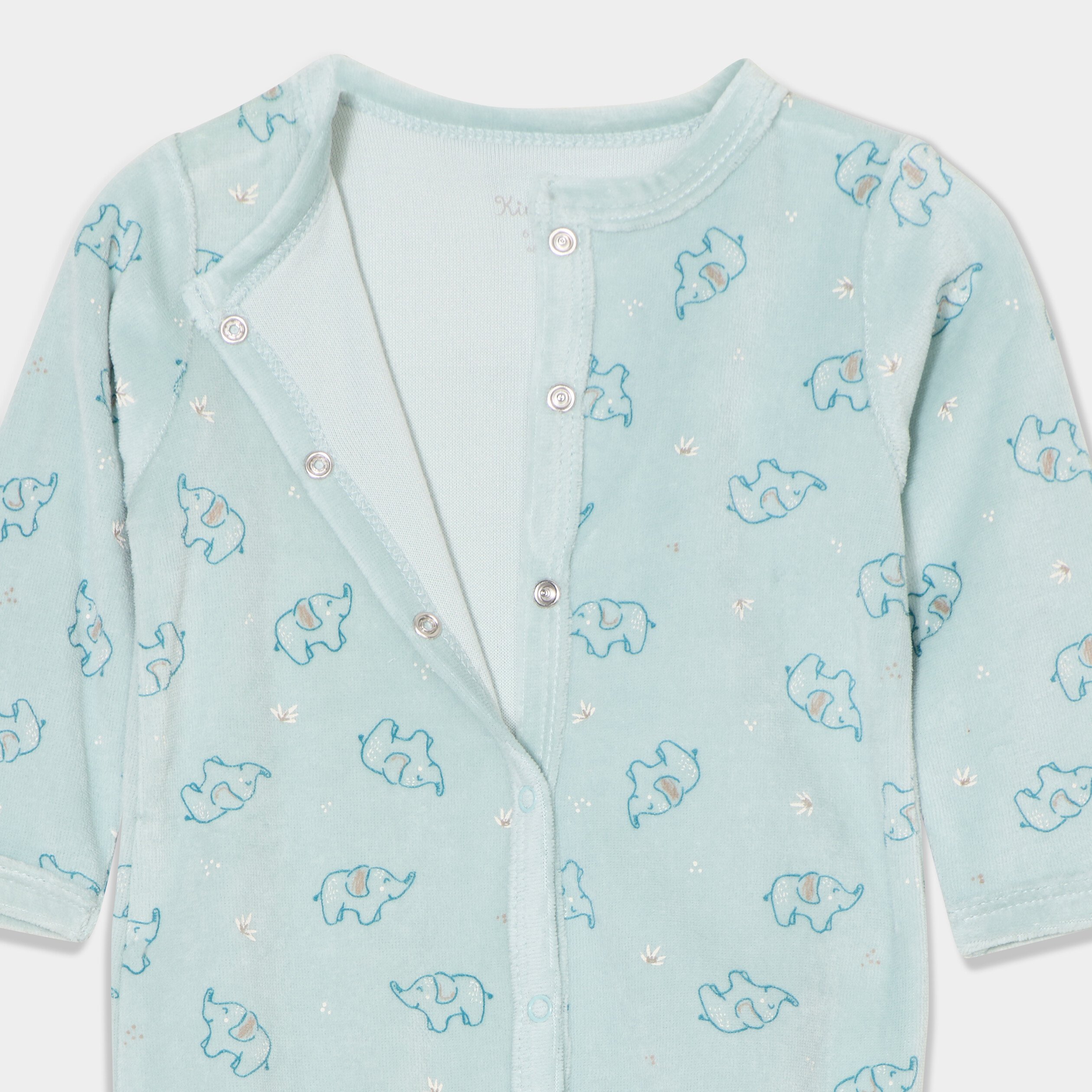 dors bien boutonne avec manches longues bleu clair bebe Dors-bien boutonné avec manches longues bleu clair bébé
