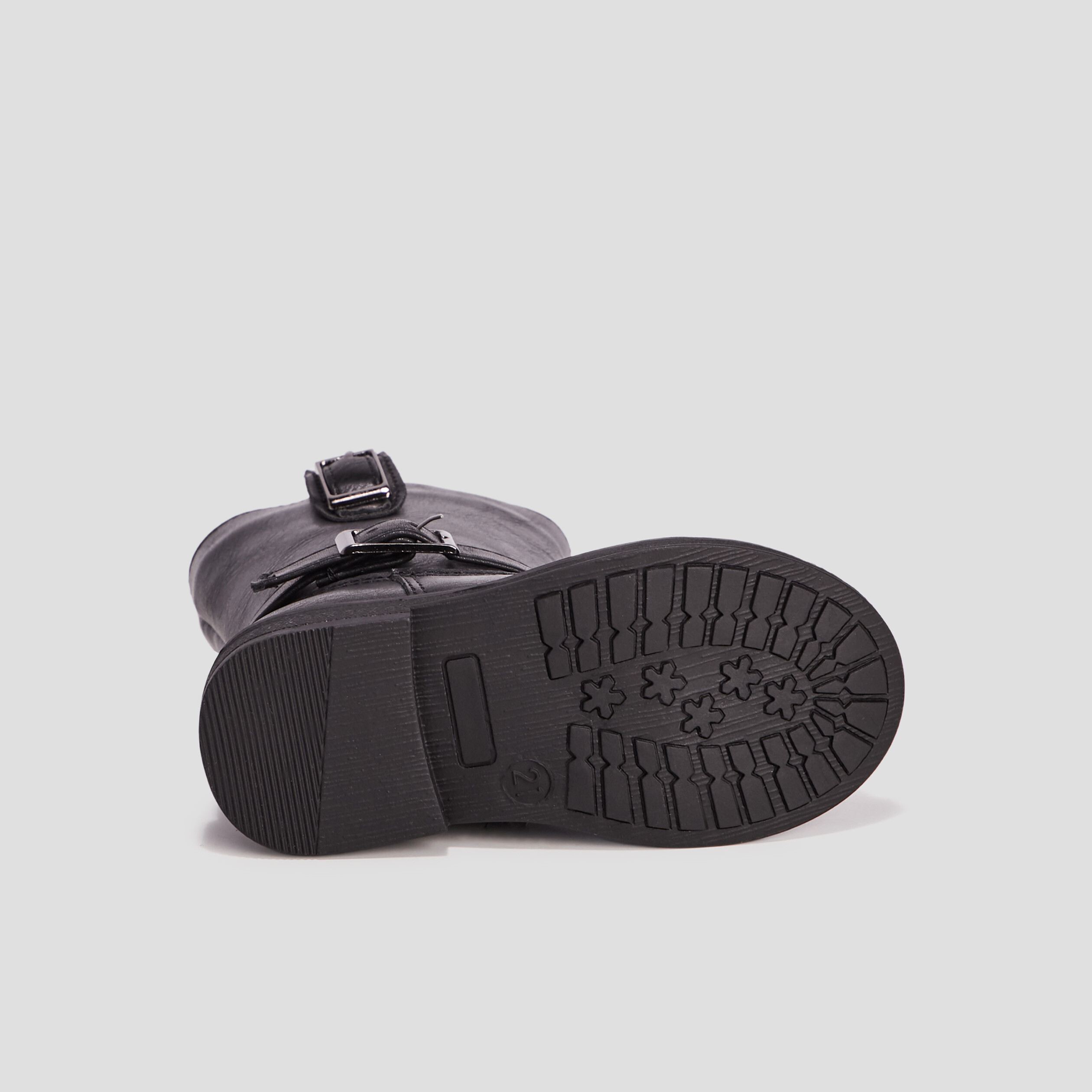 bottes zippees avec boucles noir bebef Bottes zippées avec boucles noir bébé fille