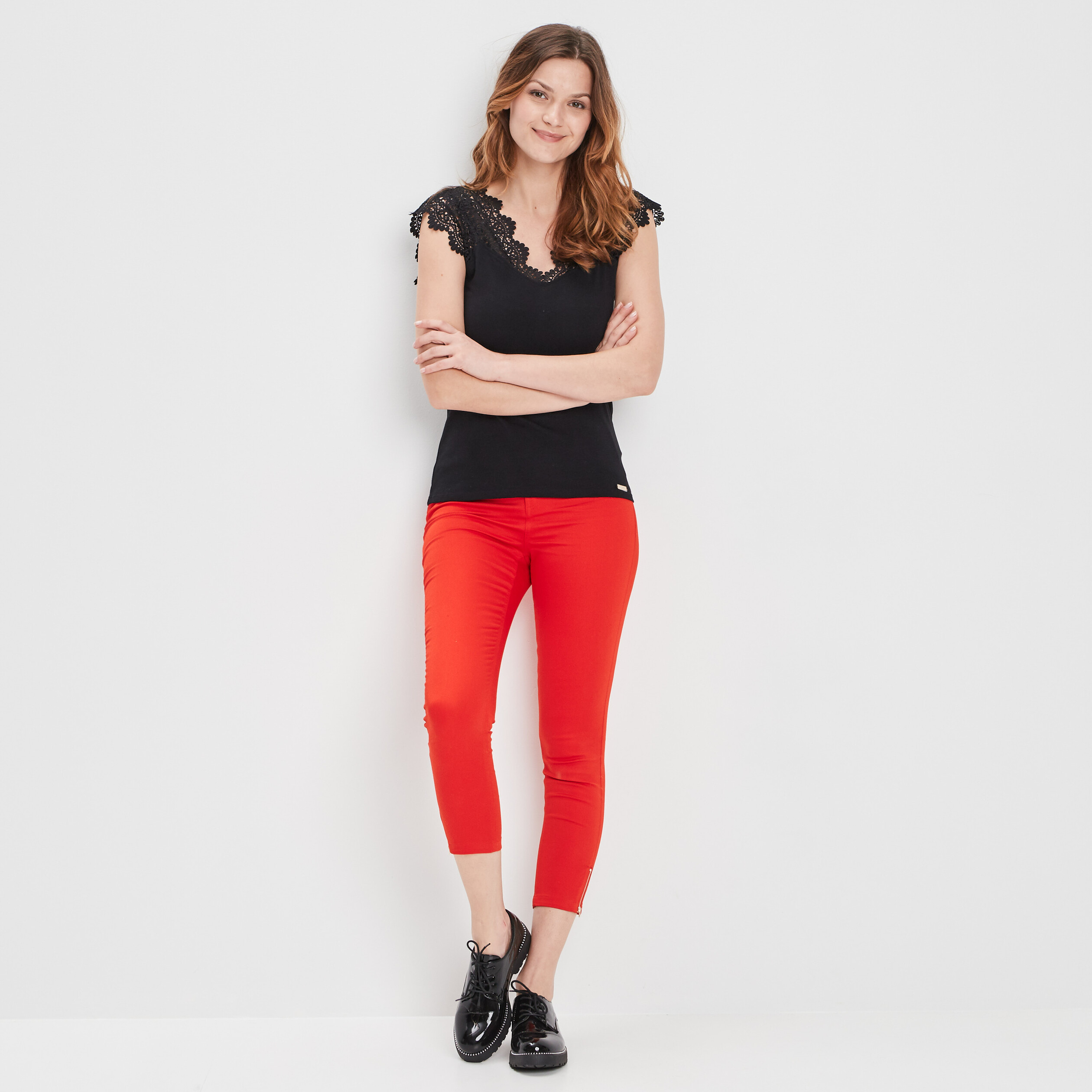 T-shirt manches courtes noir femme
