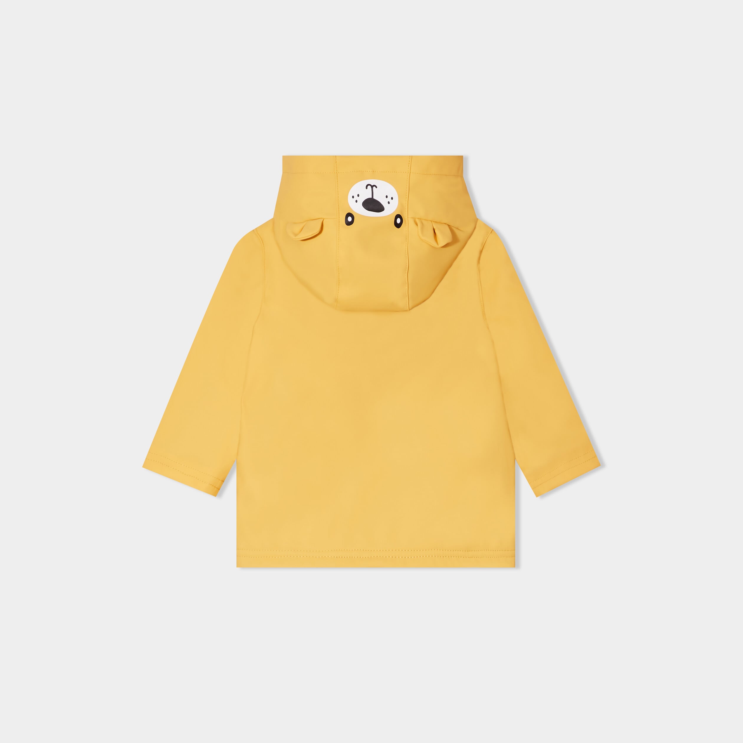 Parka imperm&eacute;able d&eacute;perlante fourr&eacute;e jaune b&eacute;b&eacute; gar&ccedil;on