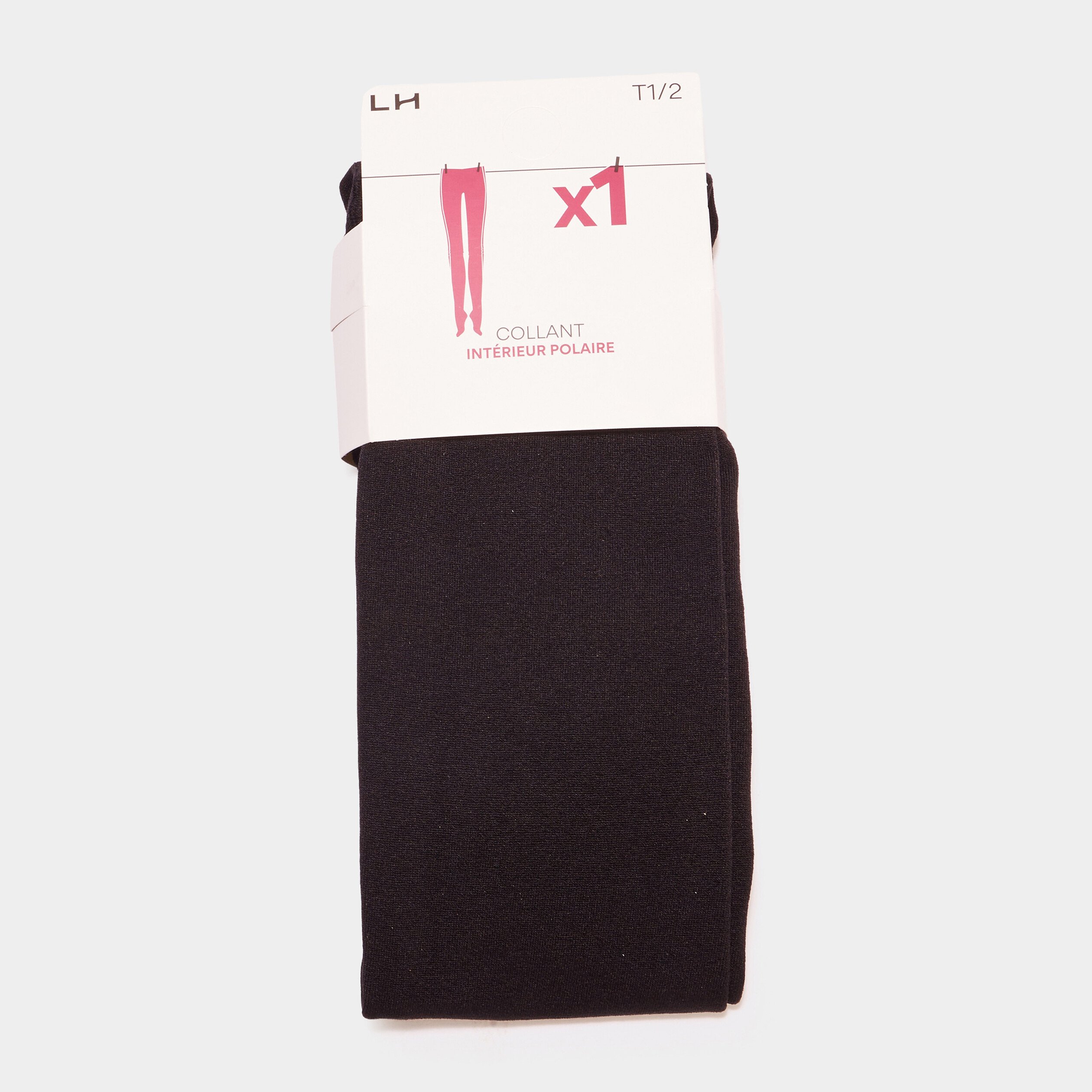 Collants intérieur polaire noir femme La Halle