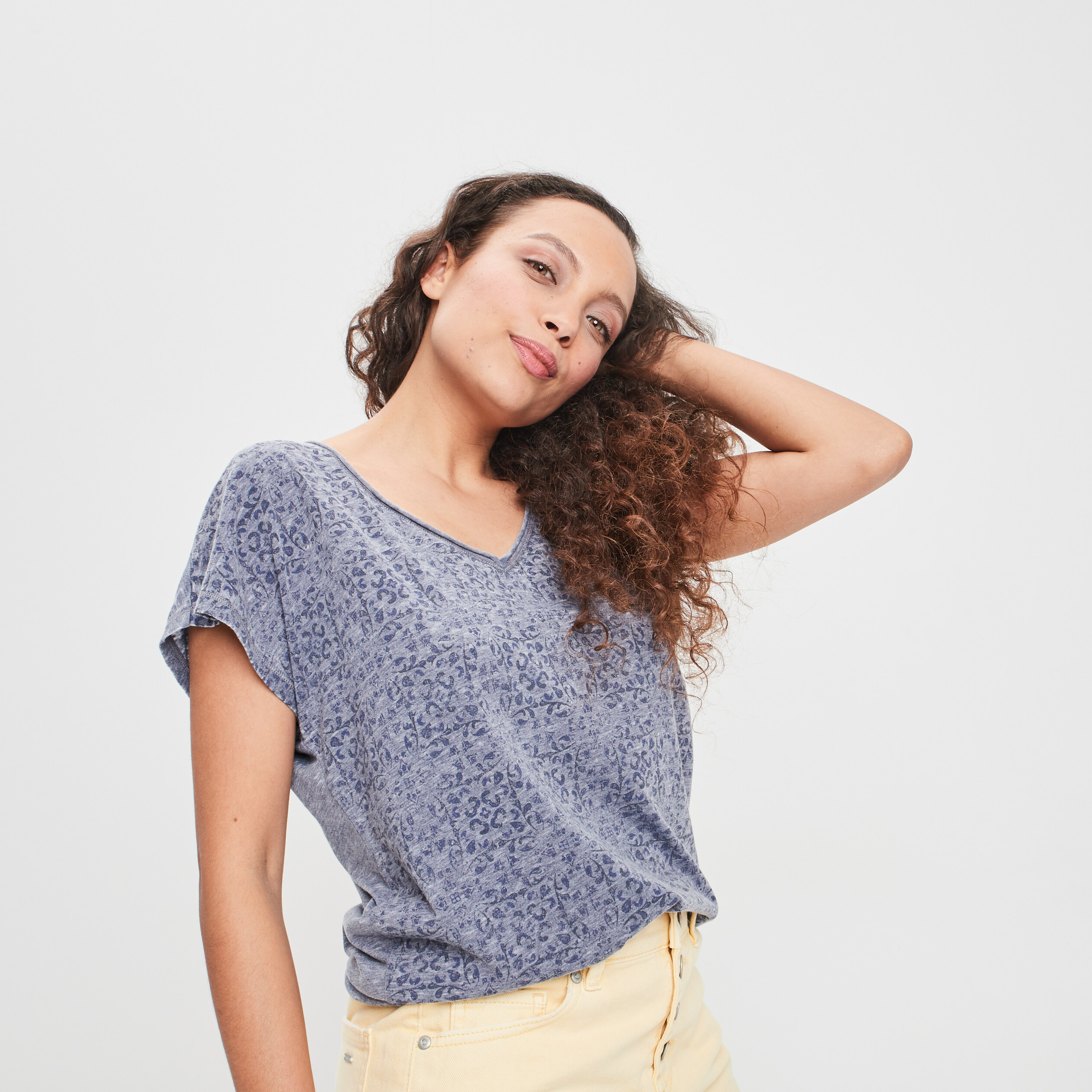 t shirt manches courtes creeks bleu femme T-shirt manches courtes Creeks bleu femme