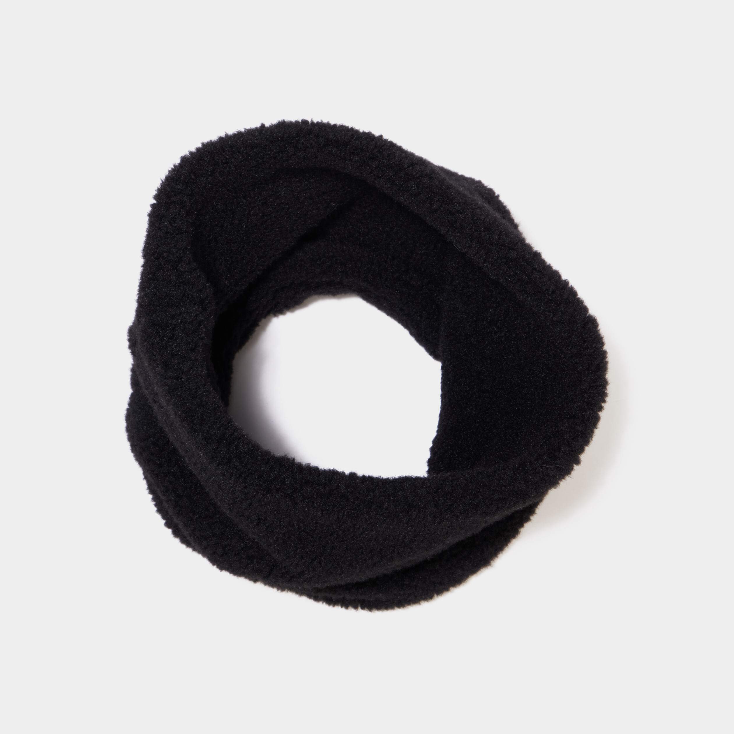 Tour de cou effet polaire noir fille